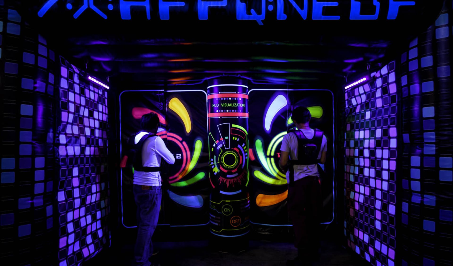 Black Light Laser Tag Battle Dome