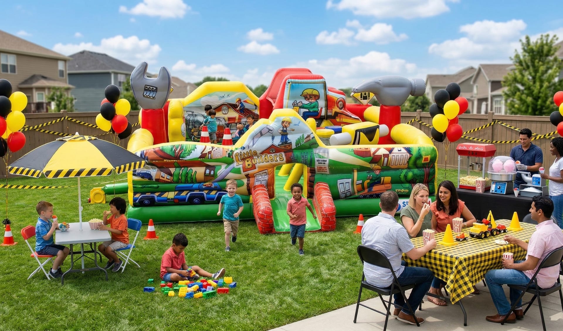 Kids Construction Toddler Bounce House Rentals in Houston, Dallas, San Antonio, and Austin, Texas.