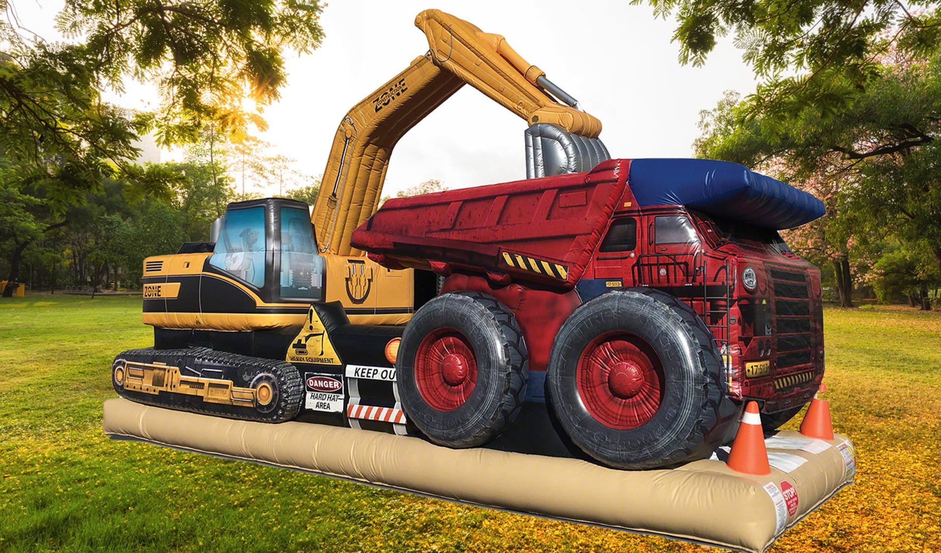 Construction Zone Obstacle Course Inflatable 