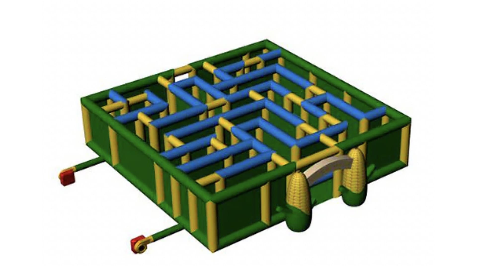 Inflatable Corn Maze Rental Schematics Front