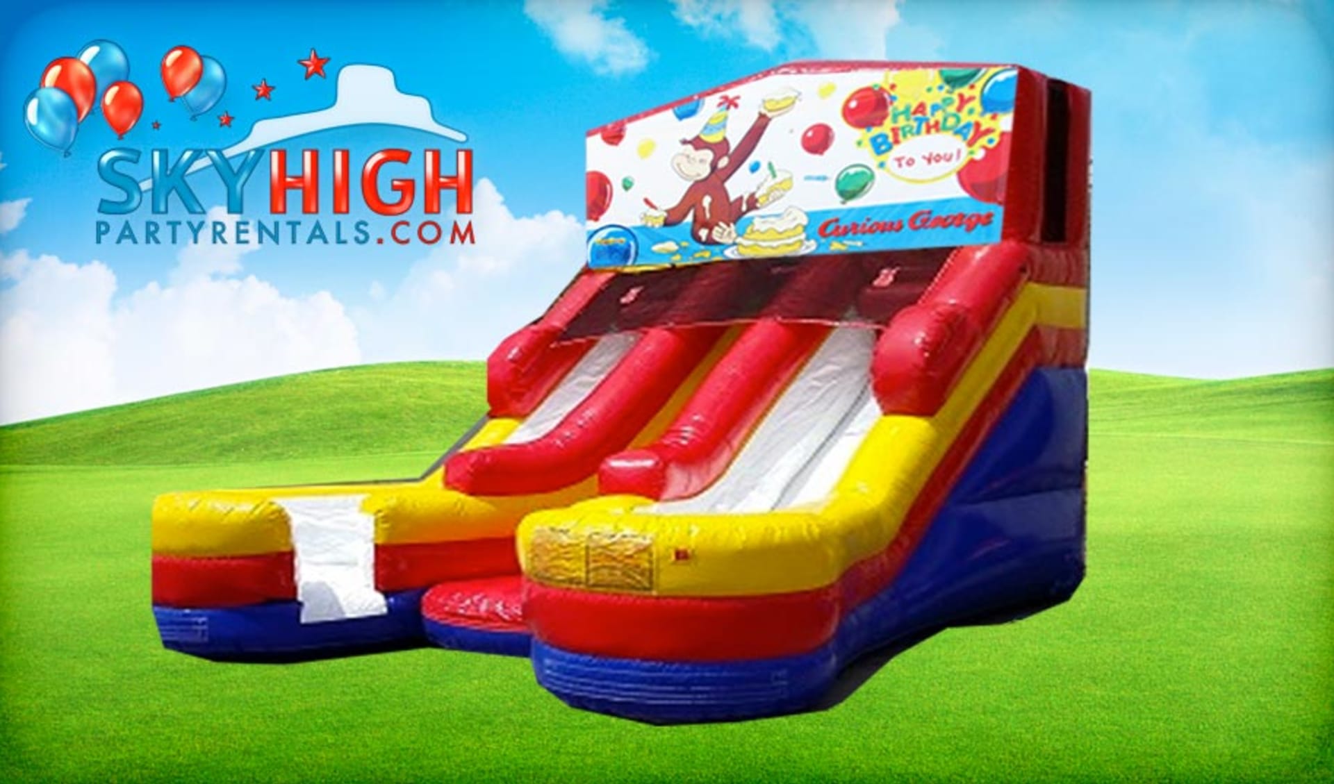 Houston Water Slides with Curious George Party Theme