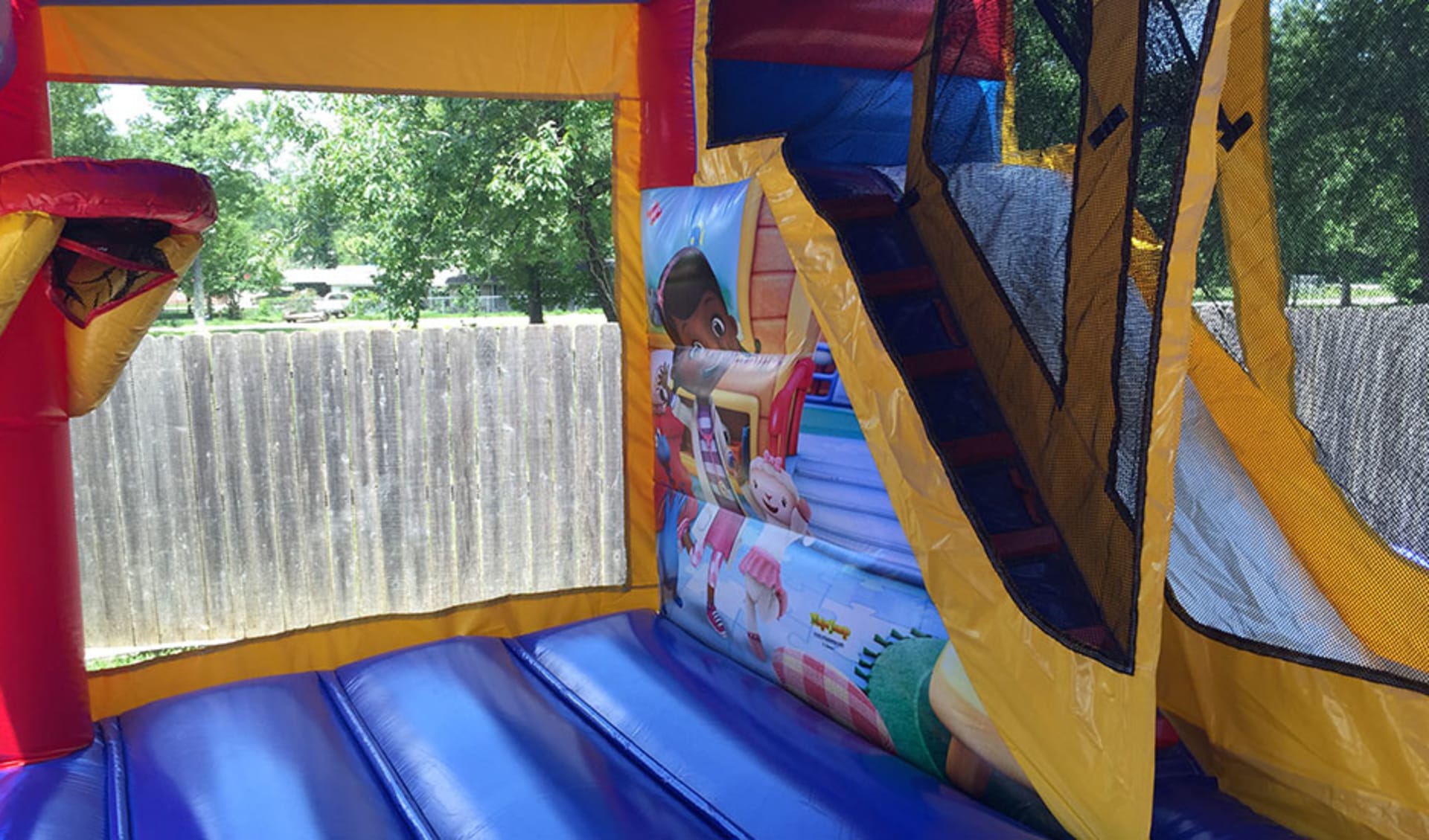 Inside Doc Mcstuffins Bounce House