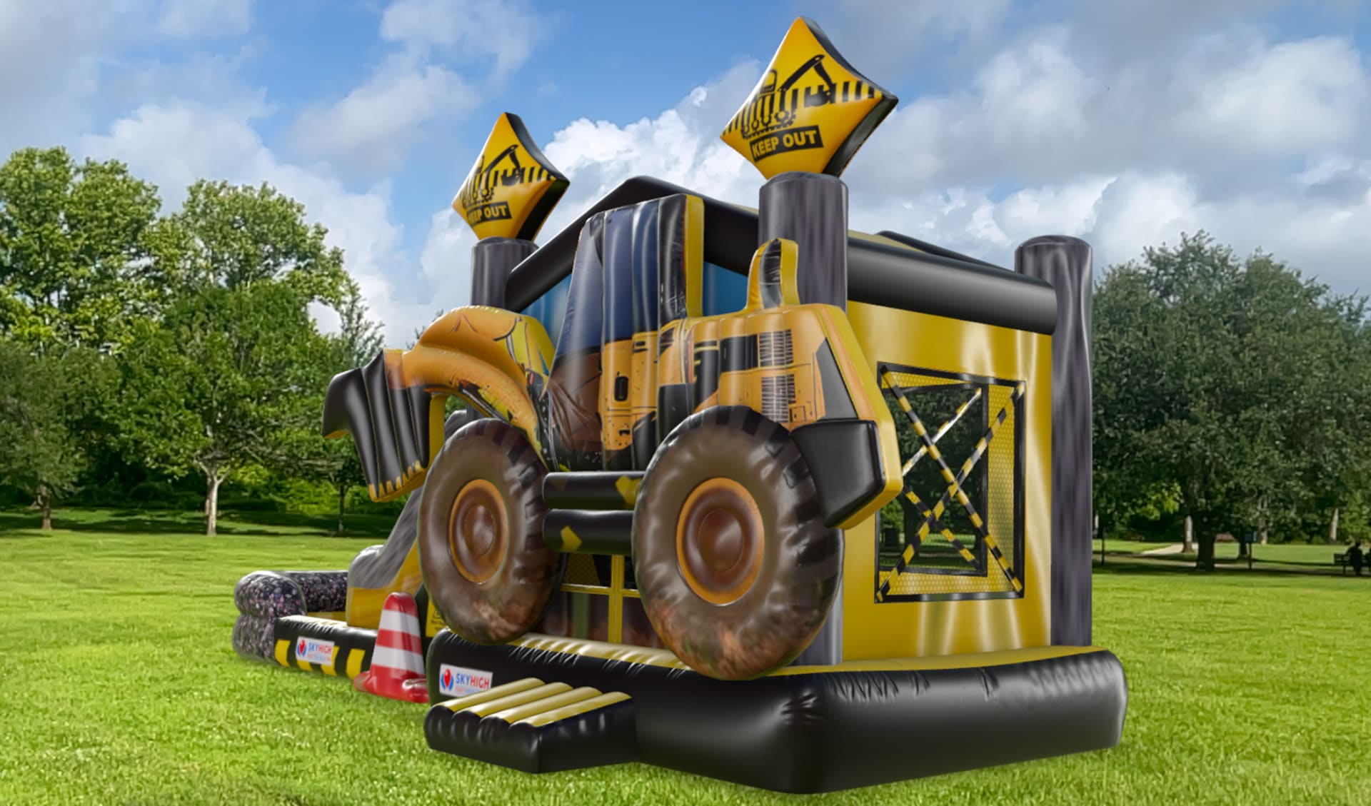 Excavator Bounce House Party Rental Moonwalks