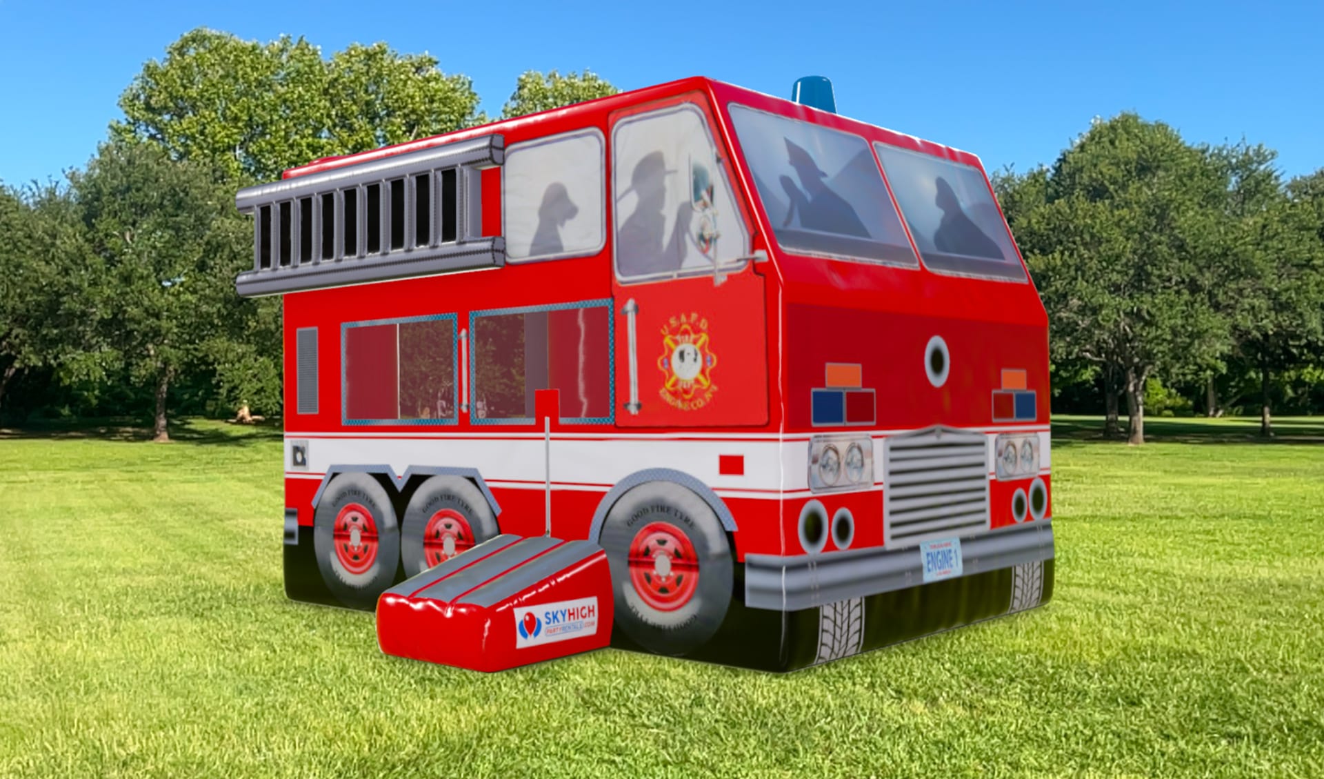 Rent a Fire Truck Bounce House