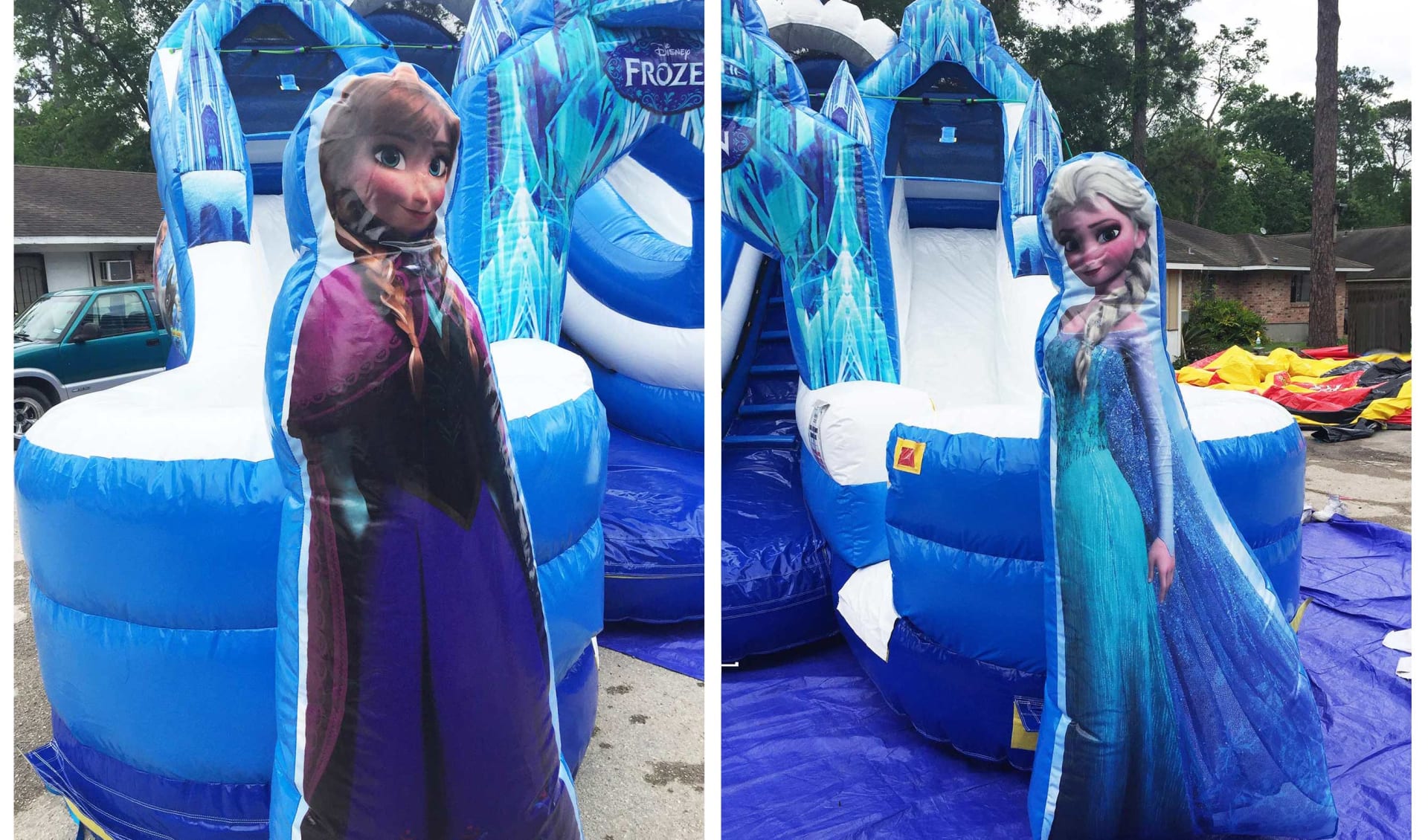 Anna Elsa Inflatable Picture Background