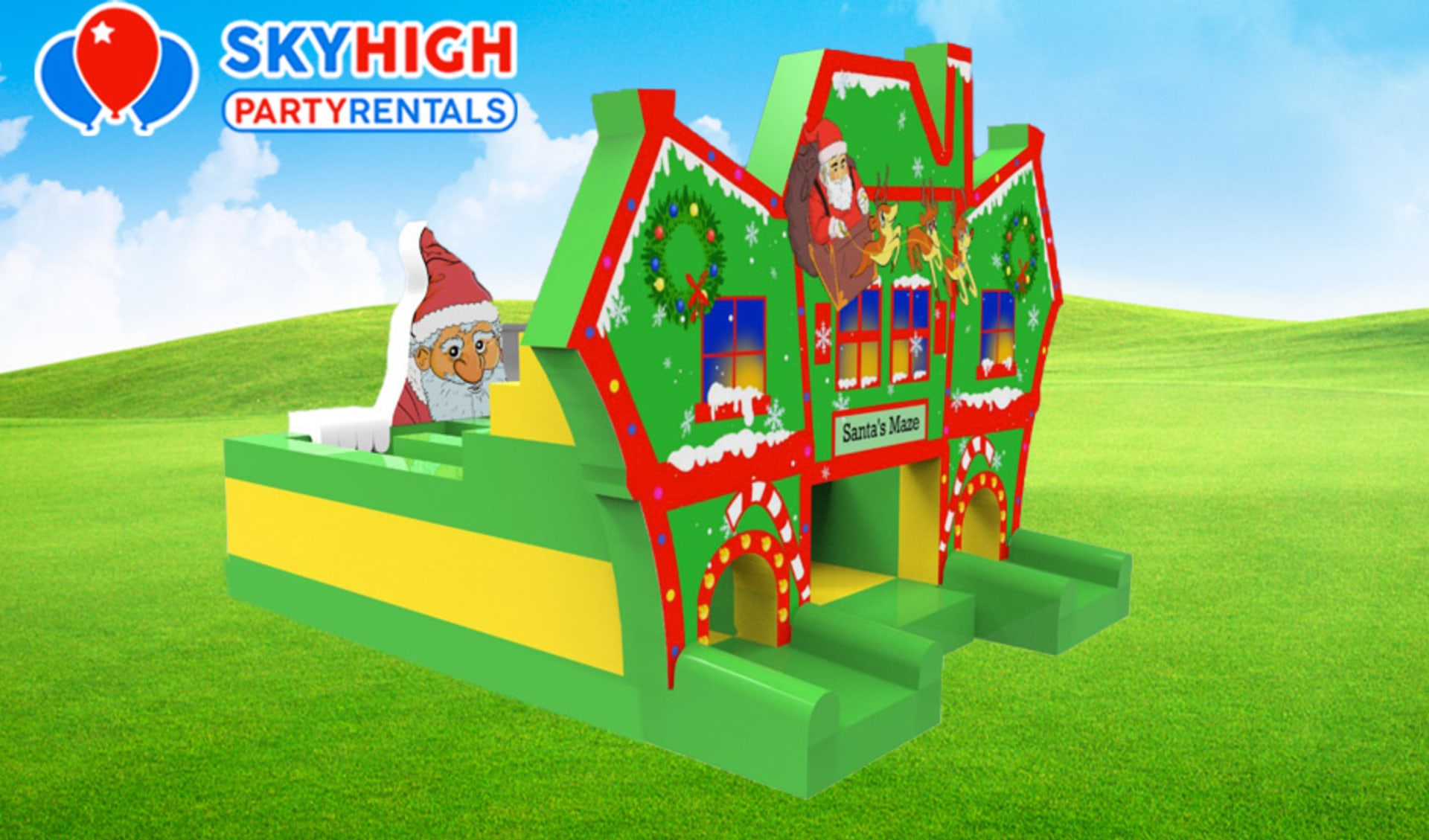 Christmas Bouncy Castle Holiday Maze Bounce House
