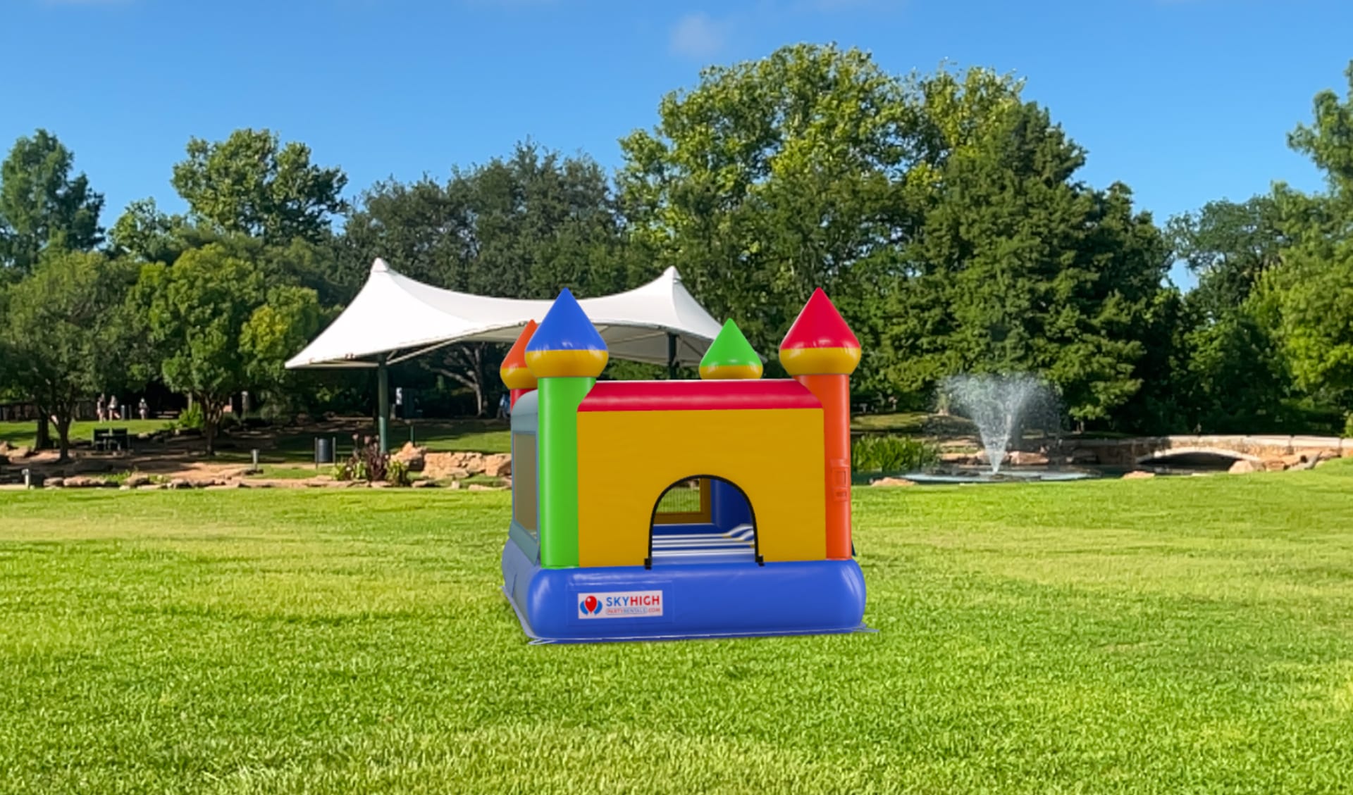 Tiny Indoor Bounce House Rental in porch