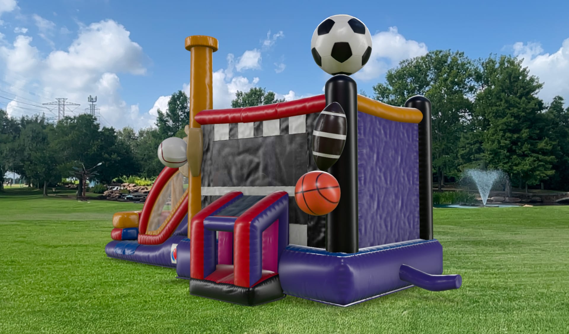 Soccer Basketball Baseball Bounce House
