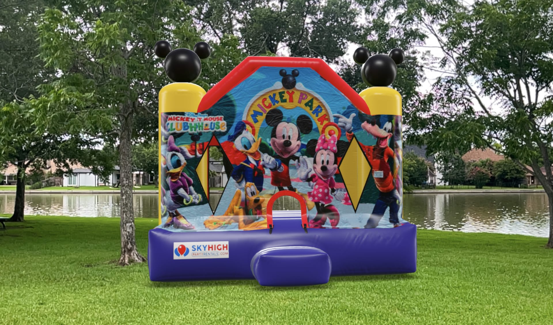 Mickey Tiny Yard Bounce House Scan QR Code for Augmented Reality