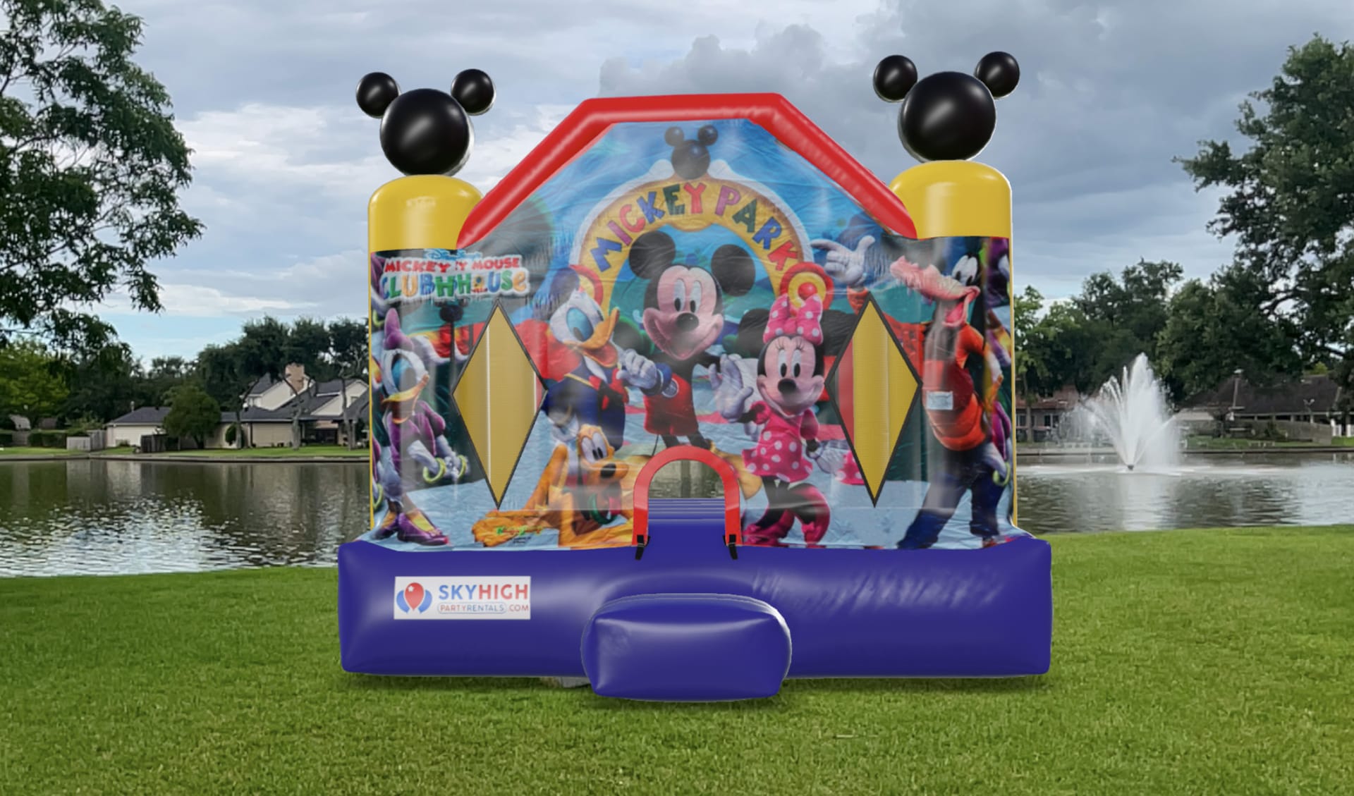 Mickey Tiny Yard Bounce House Scan QR Code for Augmented Reality