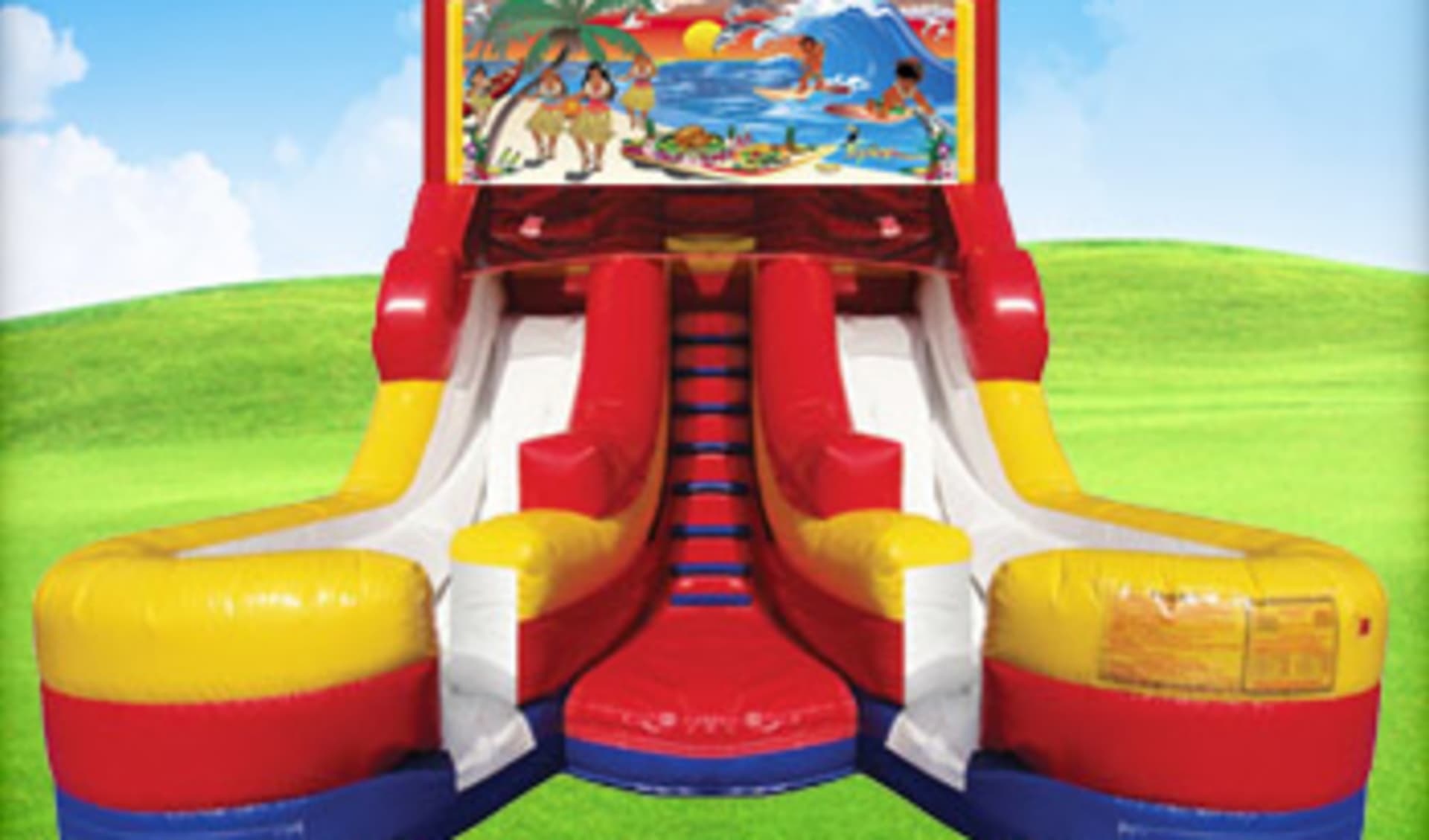 16ft Tropical Hawaiian Double (Wet/Dry) Slide Rentals