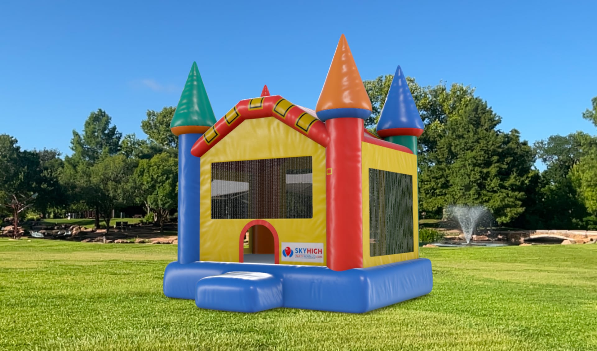 Multi Color Combo Inflatable Bouncy Castle