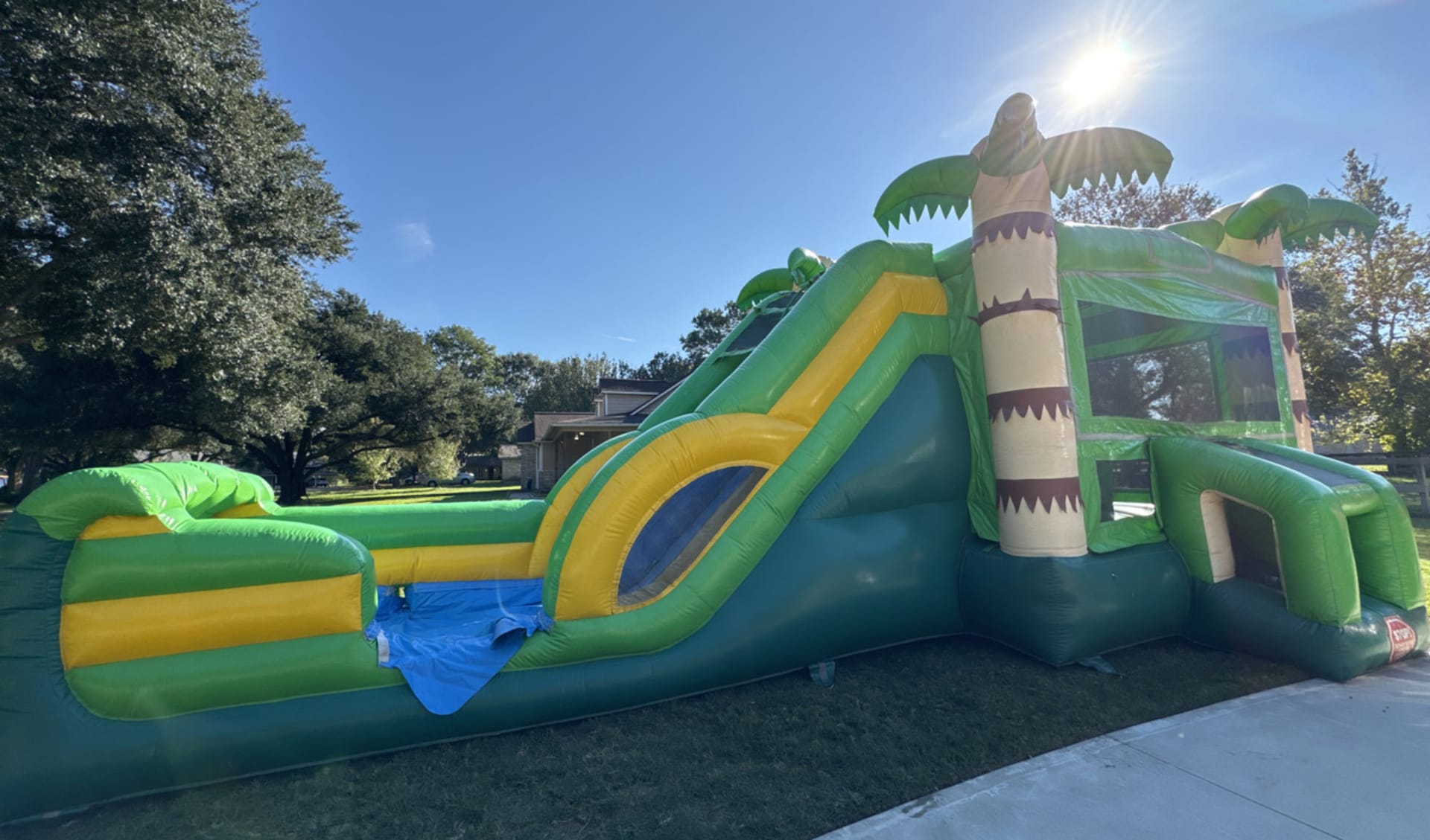 Palm Tree Combo Water Slide For Rent