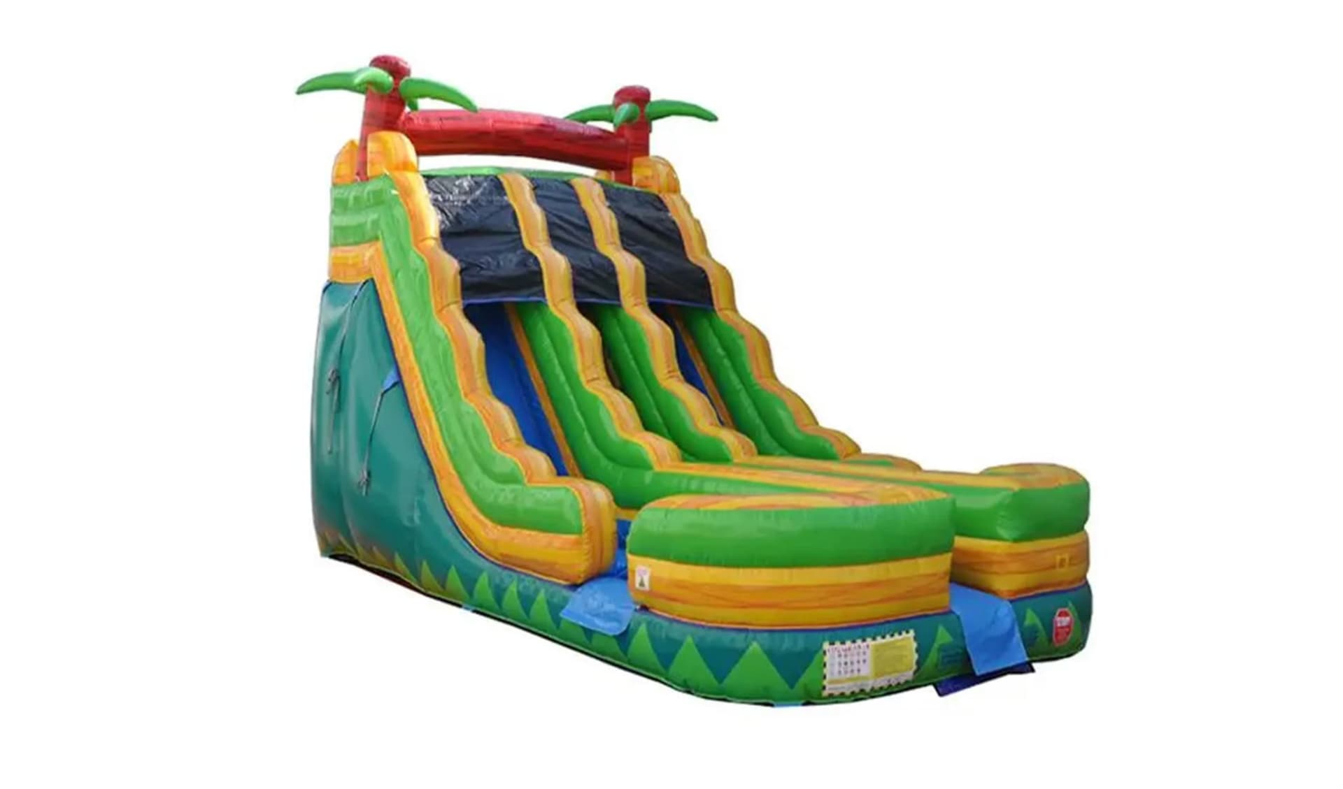 18ft Huge Double Lane Palm Tree Water Slide For Rent