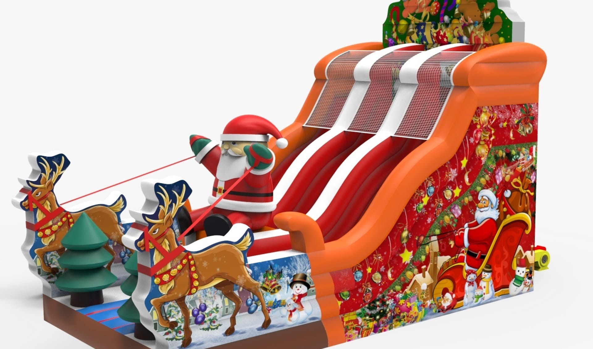 20ft Reindeer Race Dual Lane Slide