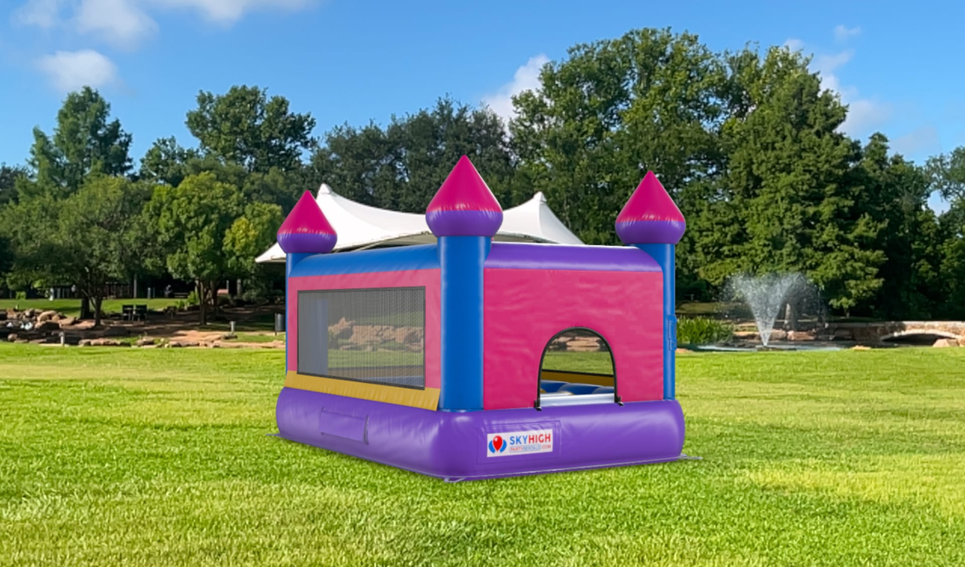 Pink Castle Tiny Bounce House Rentals