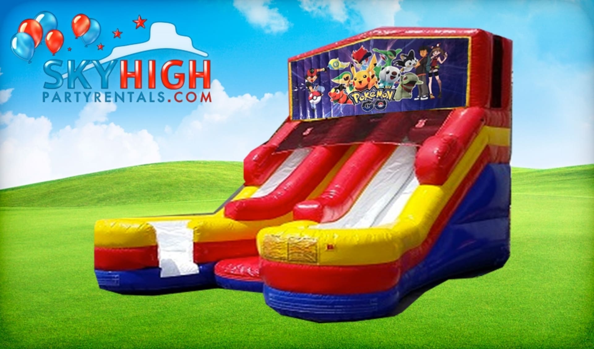 16ft Double Lane Pokemon (Wet/Dry) Slide  Rentals