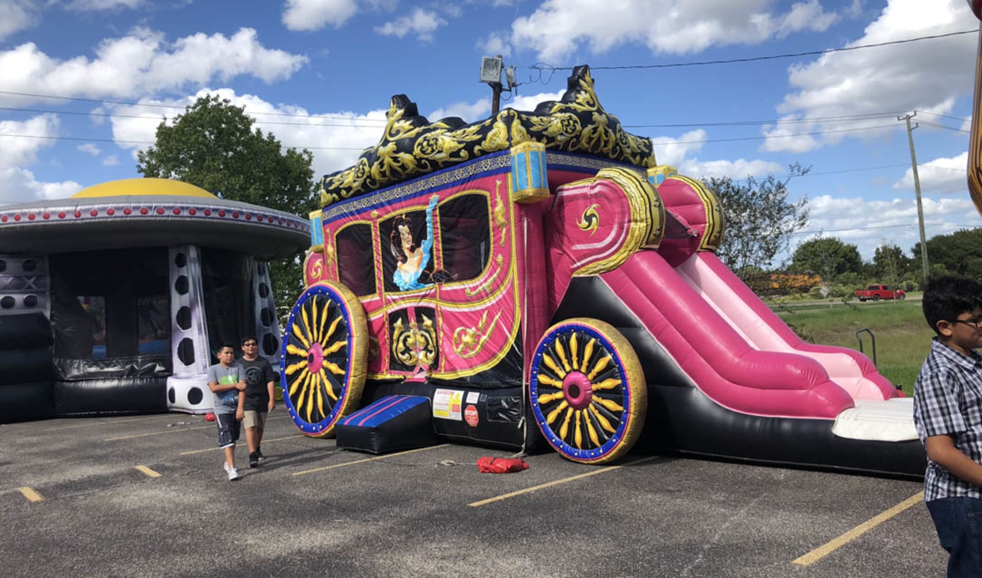 Pink Bouncy House Princess at Event