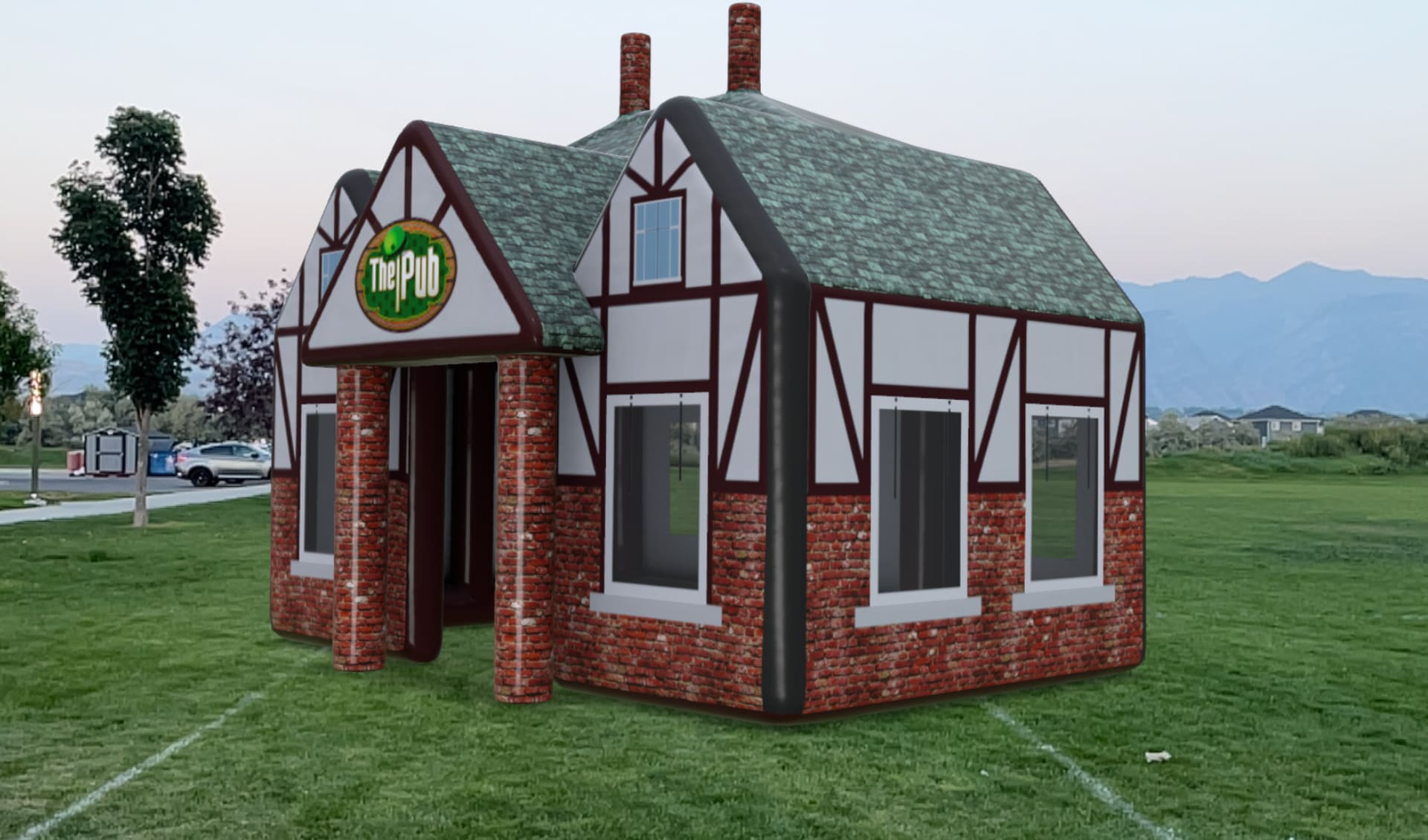 Rent a Pub themed Bouncy Castle