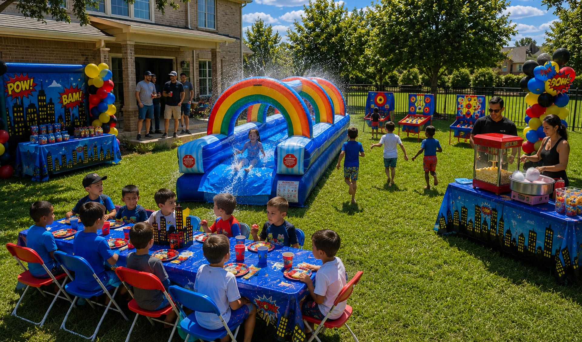 Rainbow Water Slide Slip and Slide