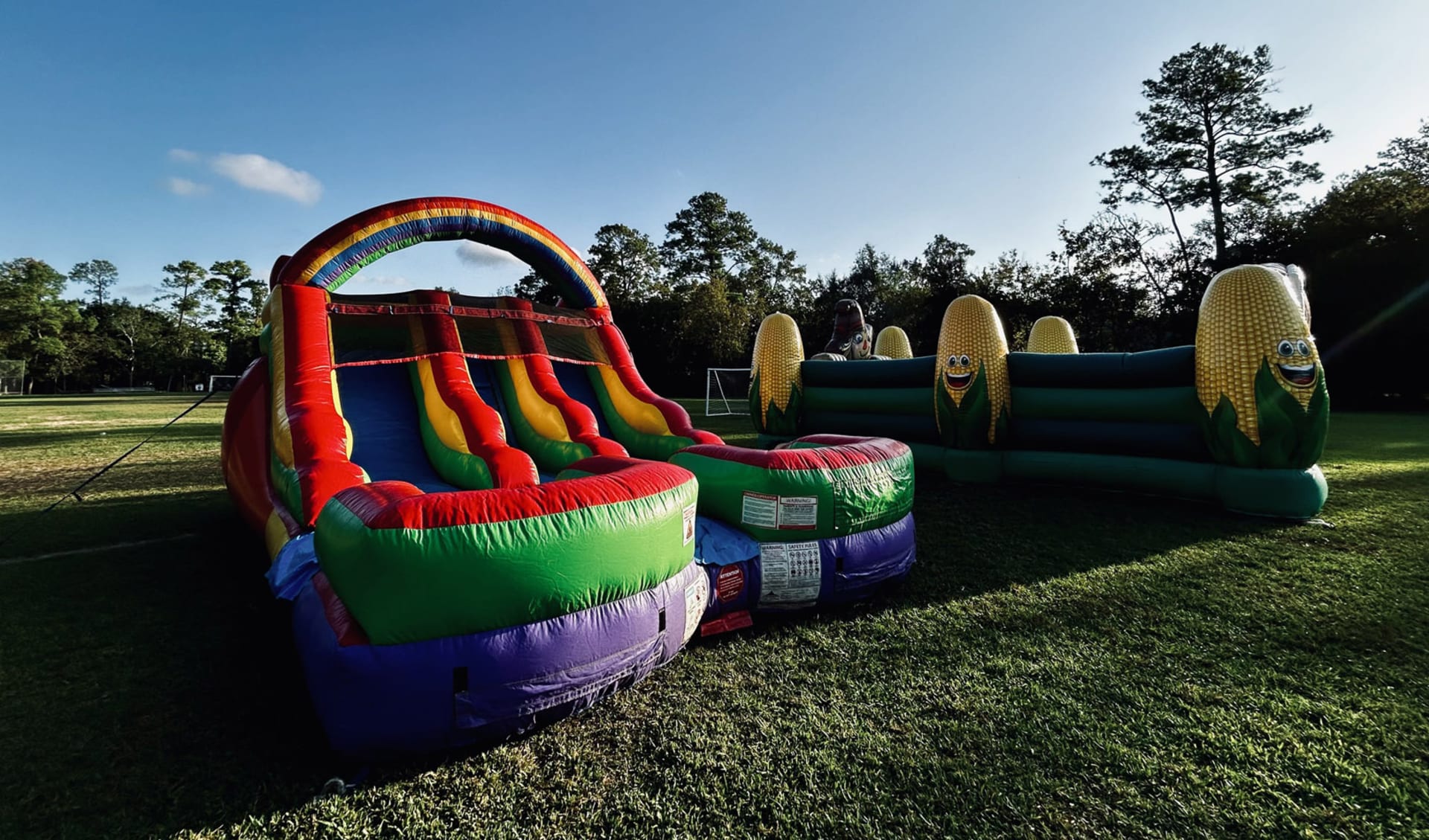 Rainbow Water Slide and Corn Maze