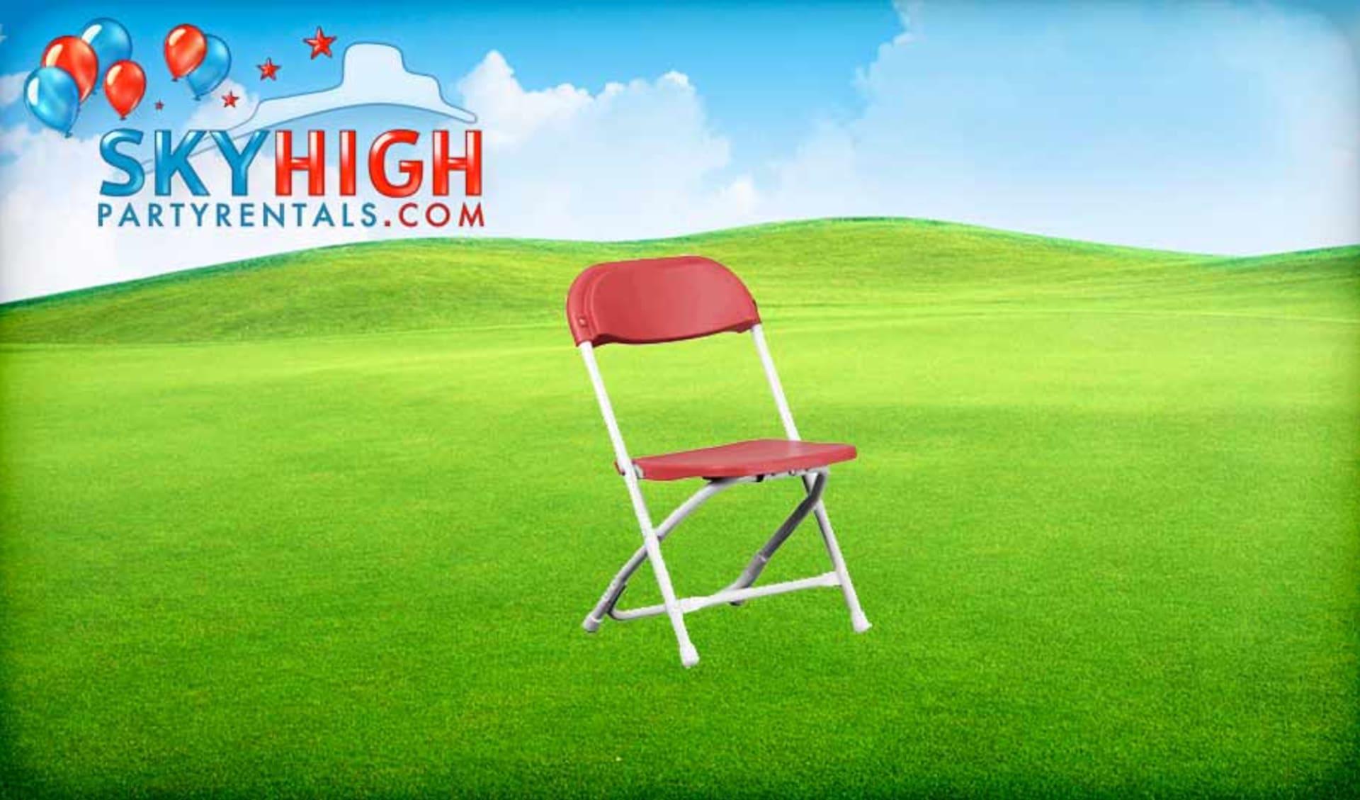 Red Folding Chiar Rentals