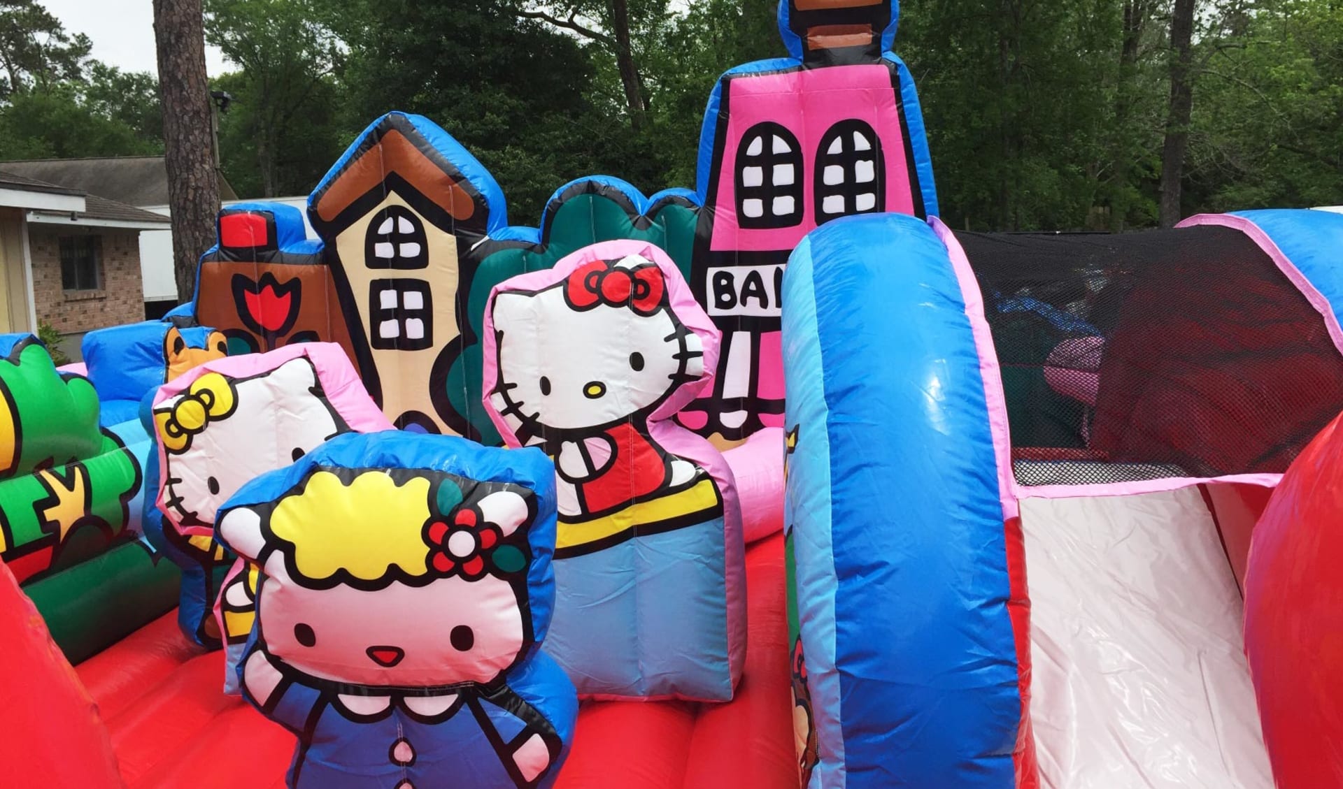 Inside the Hello Kitty Inflatable Bounce House