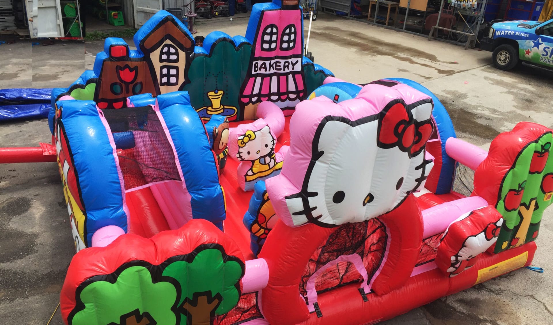 Bounce House Shaped like Hello Kitty