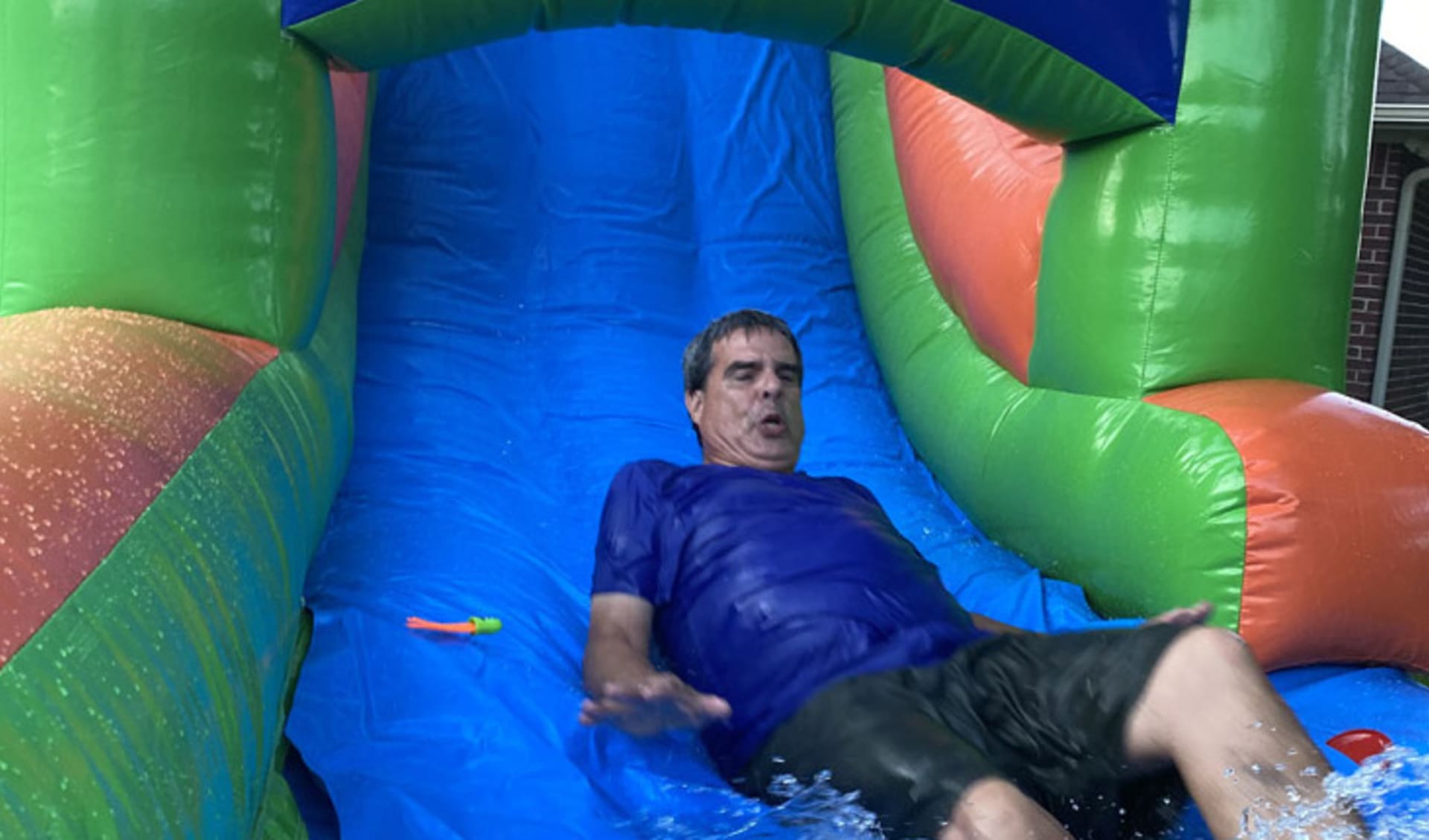 Grandpa Rainbow Modern Bounce House Combo