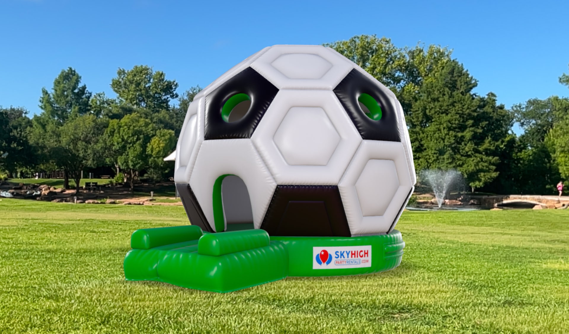 Inflatable Soccer Bounce House Moonwalk Rentals