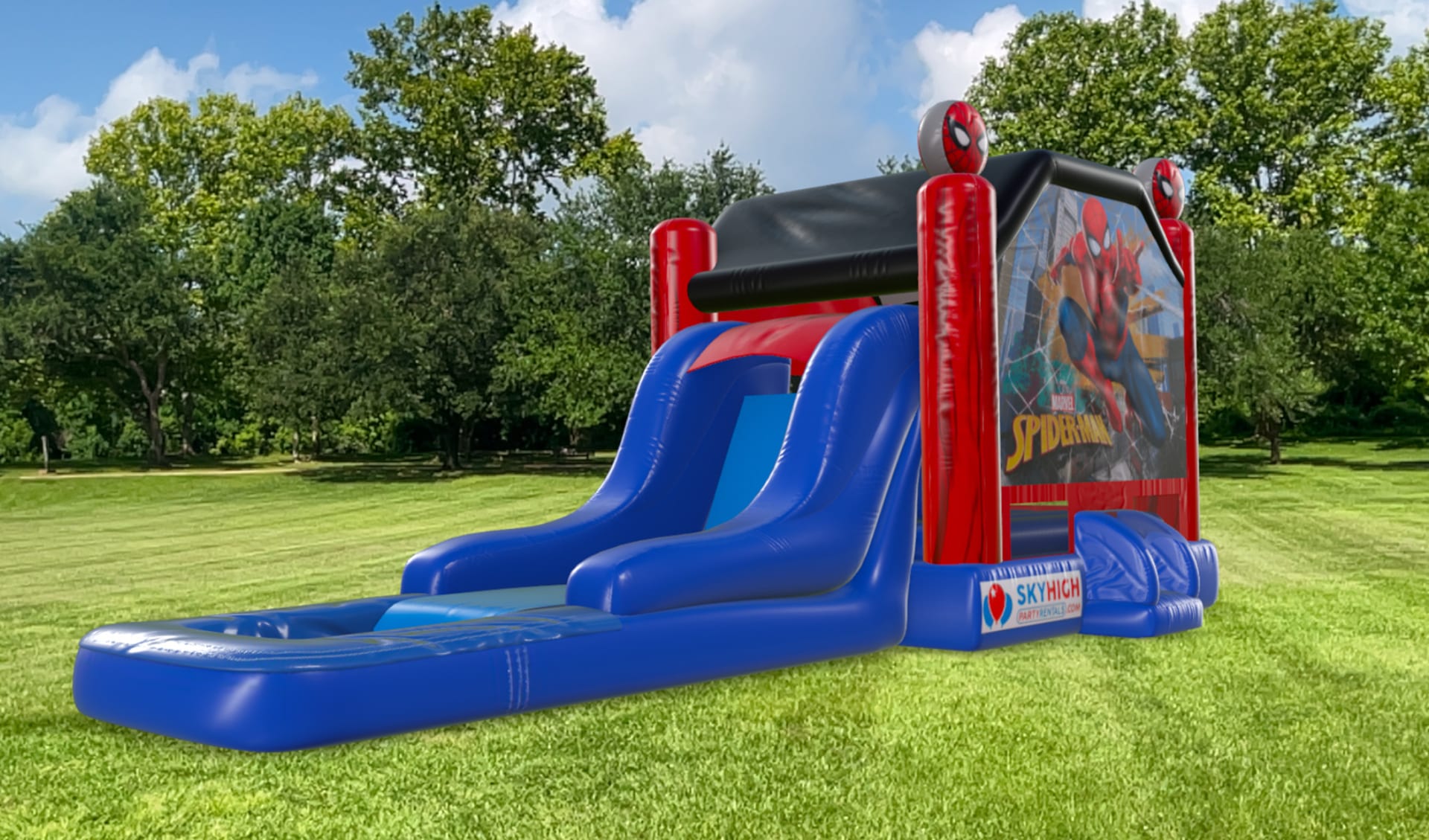 Spider Man Bounce House Combo Water Slide