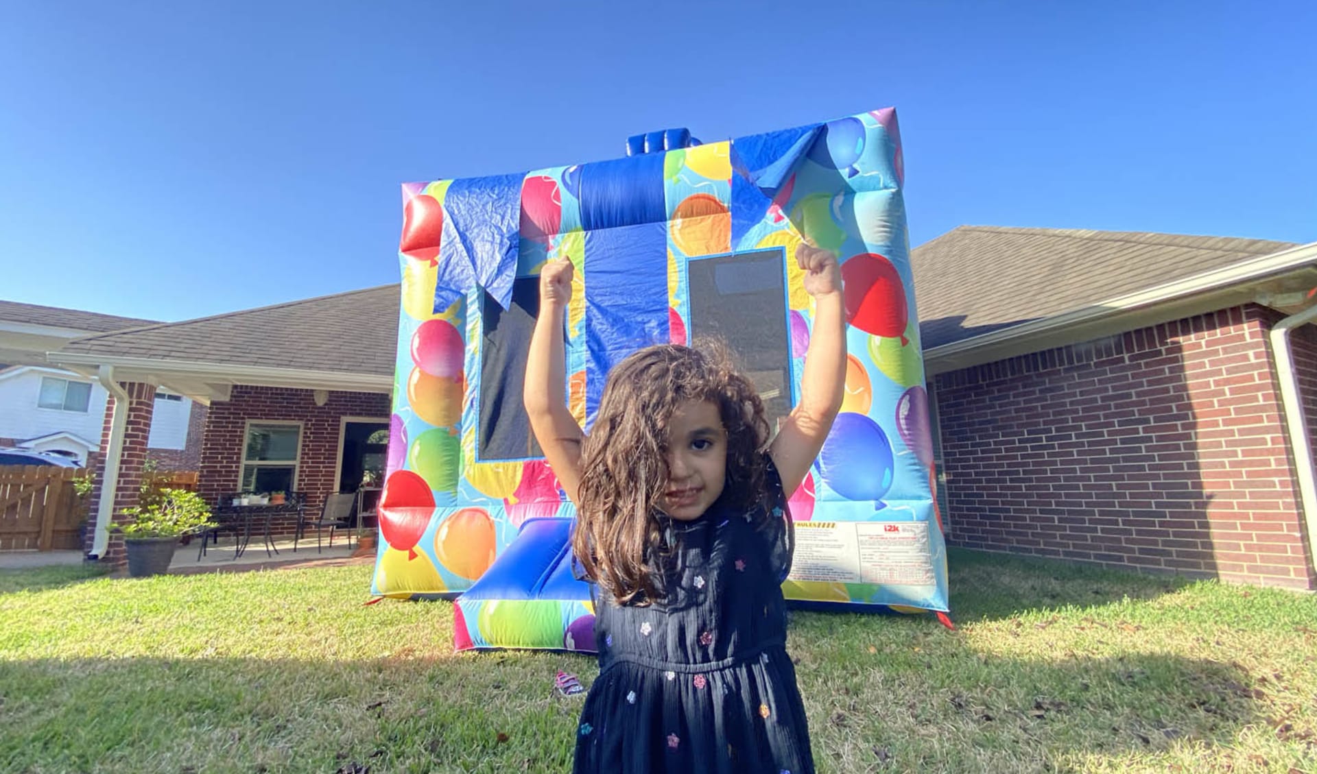 Gift Shaped Bounce House Party
