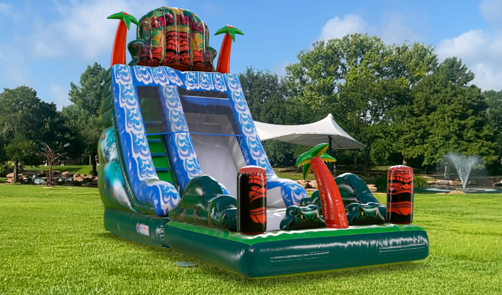 Tiki Falls Water Slide 3d Render Picture 3