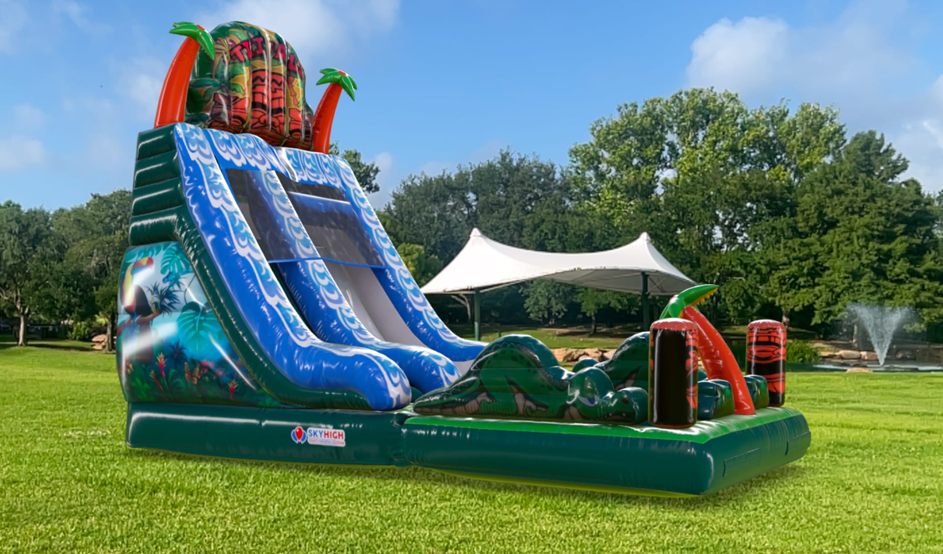 Tiki Falls Water Slide 3d Render Picture 5