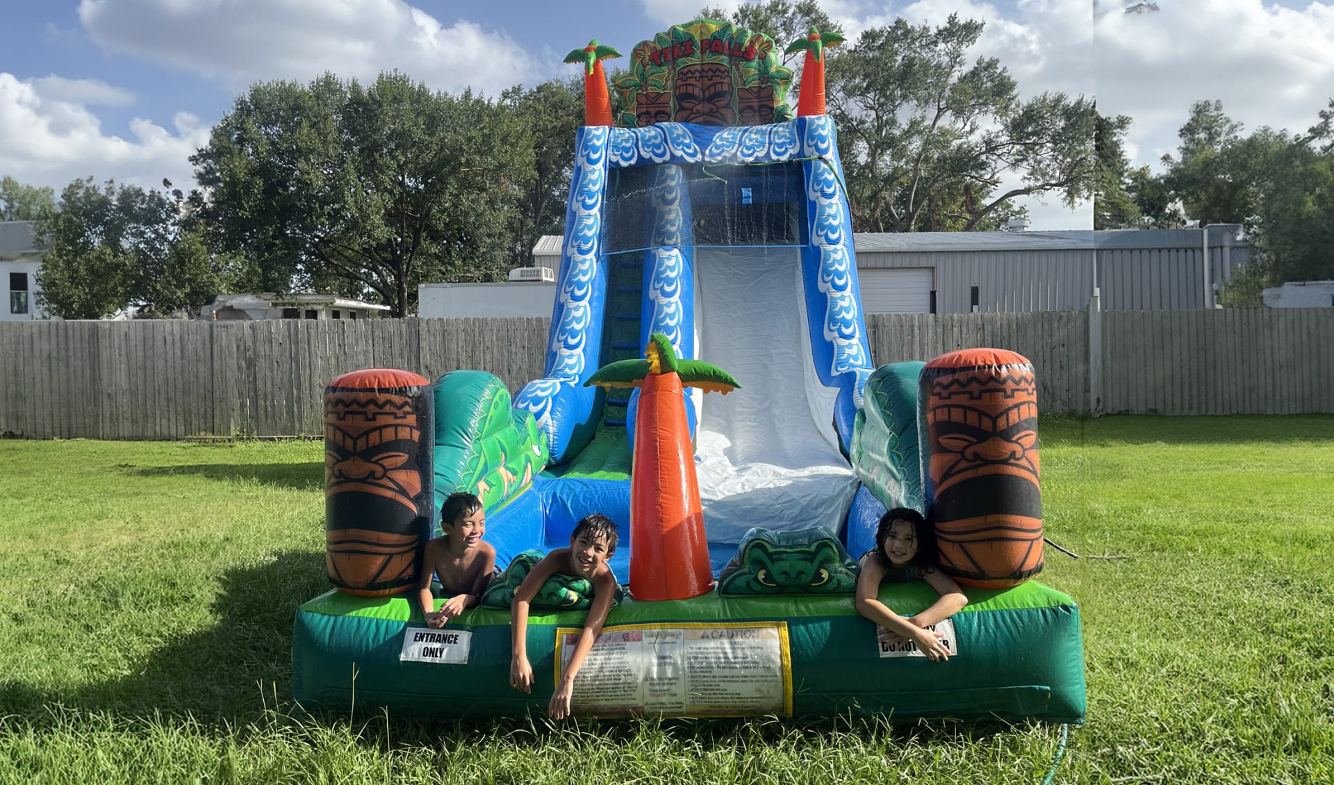 Hawaiian Themed Tiki Falls Water Slide