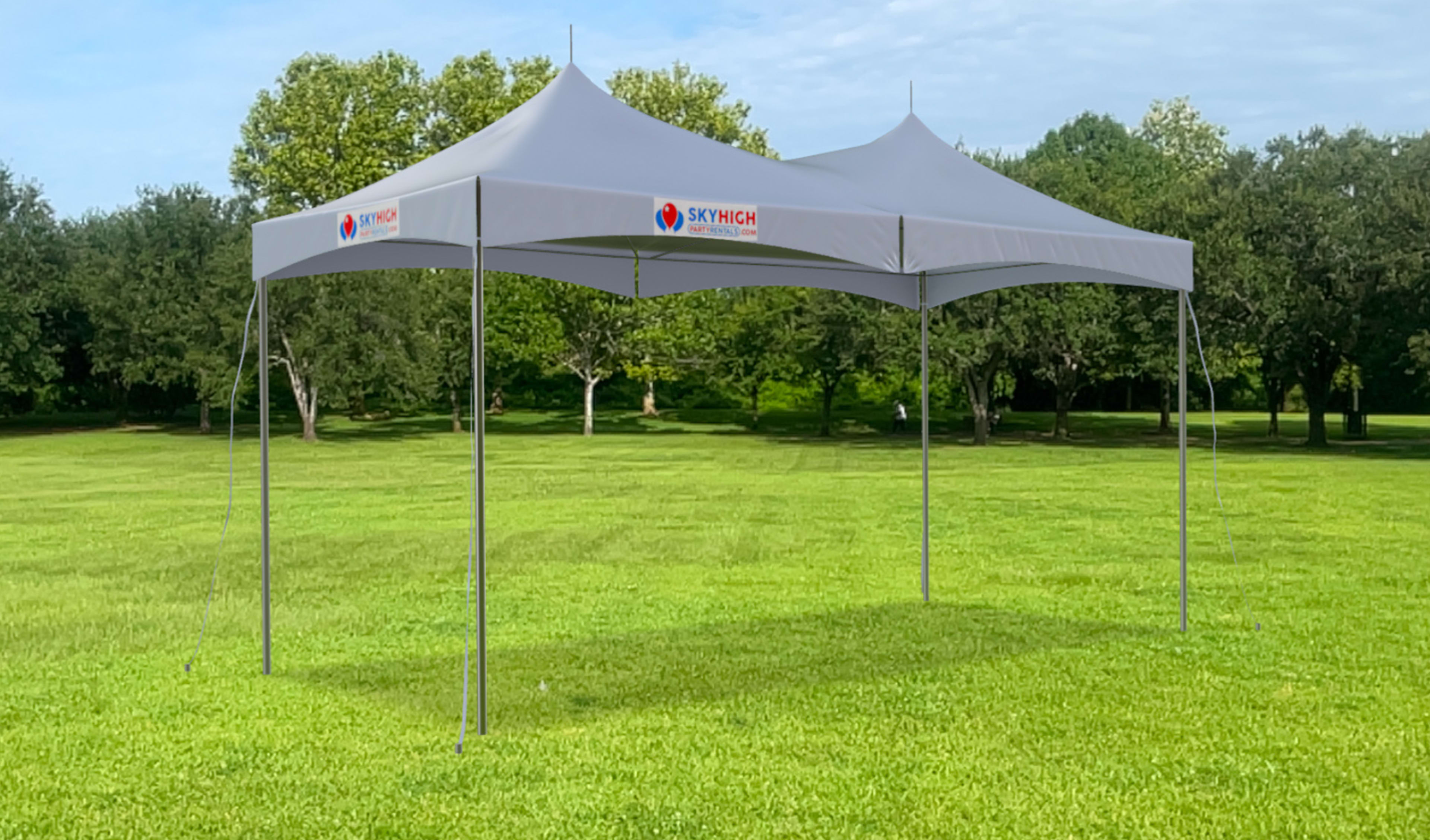10 x 20 high peak tent rentals sample setup