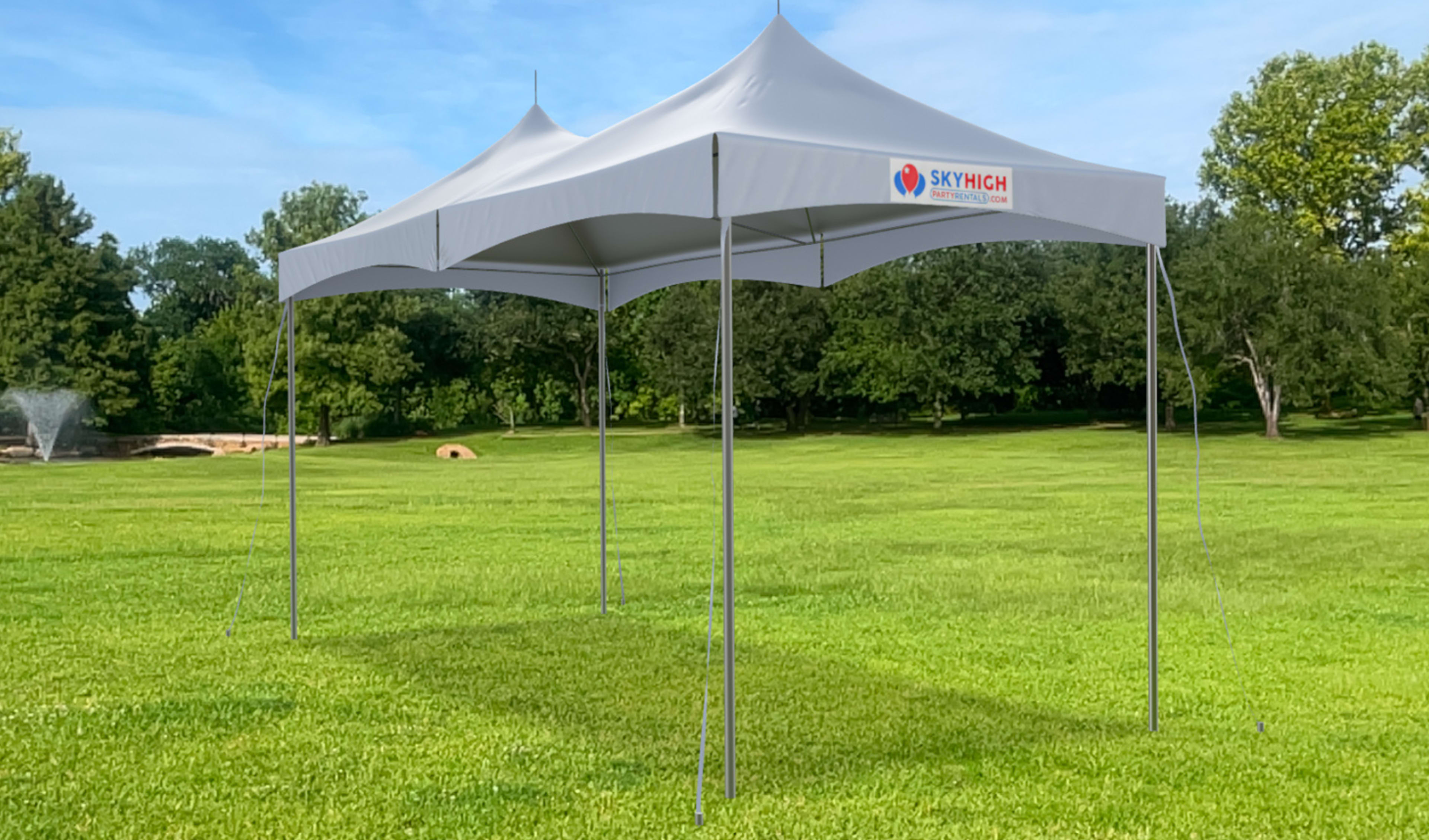 10 x 20 high peak tent rentals sample setup