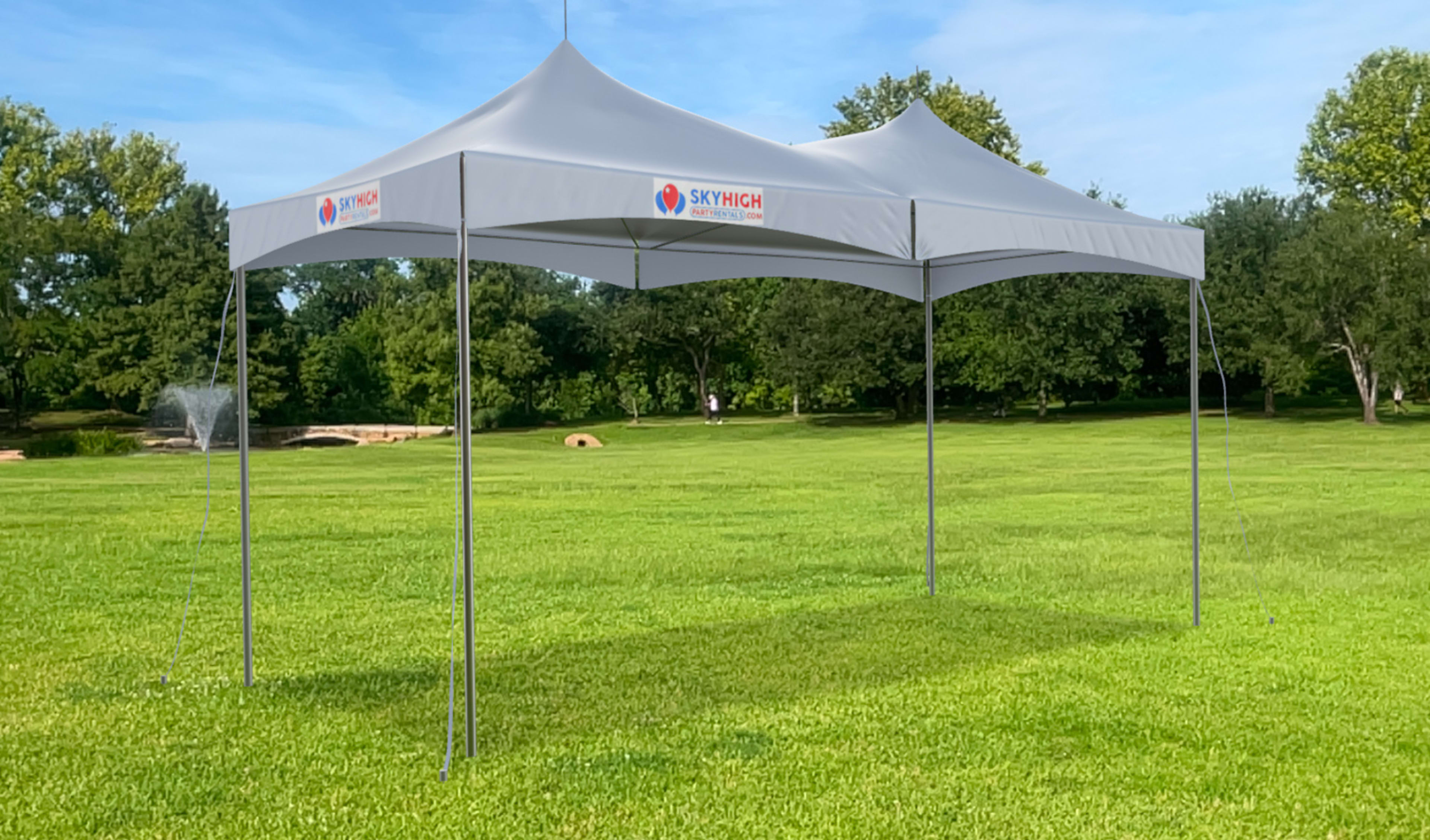 10 x 20 high peak tent rentals sample setup