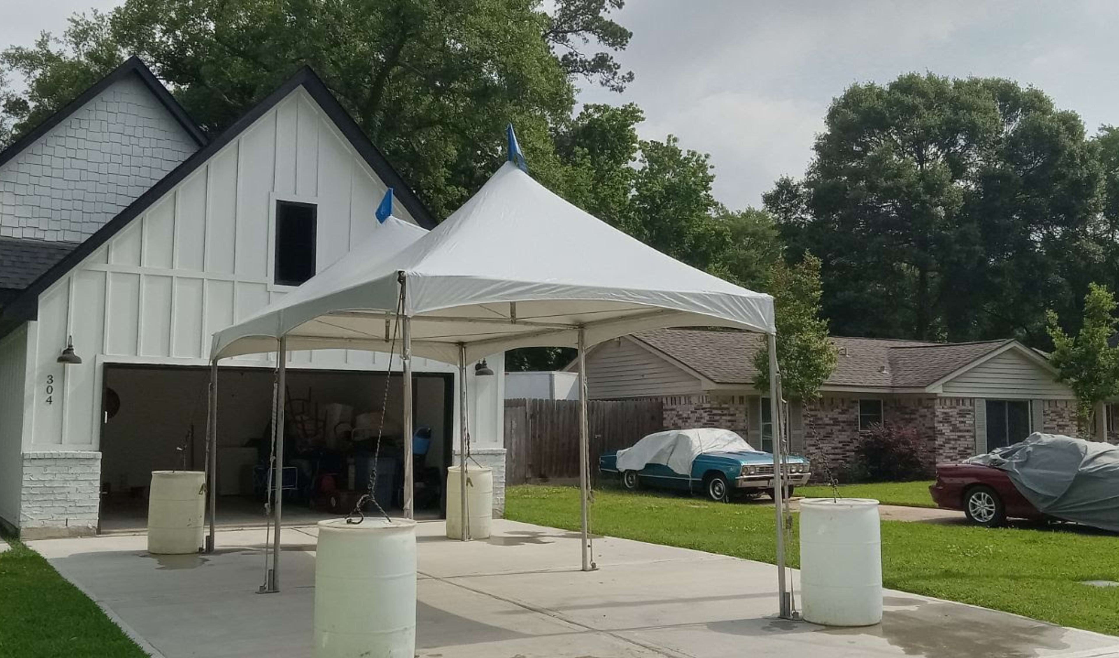 10ft x 20ft high peak tent rentals in houston
