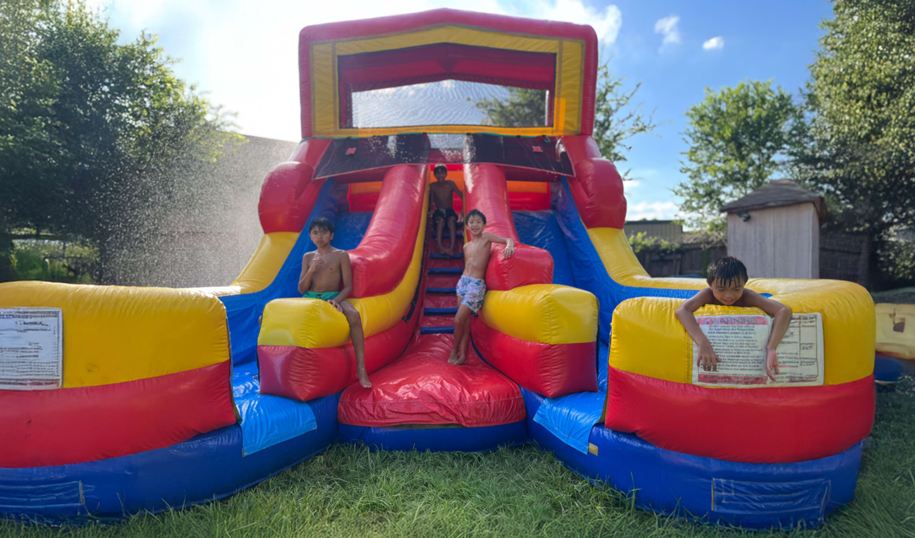 16ft Double Lane Water Slide with optional banner