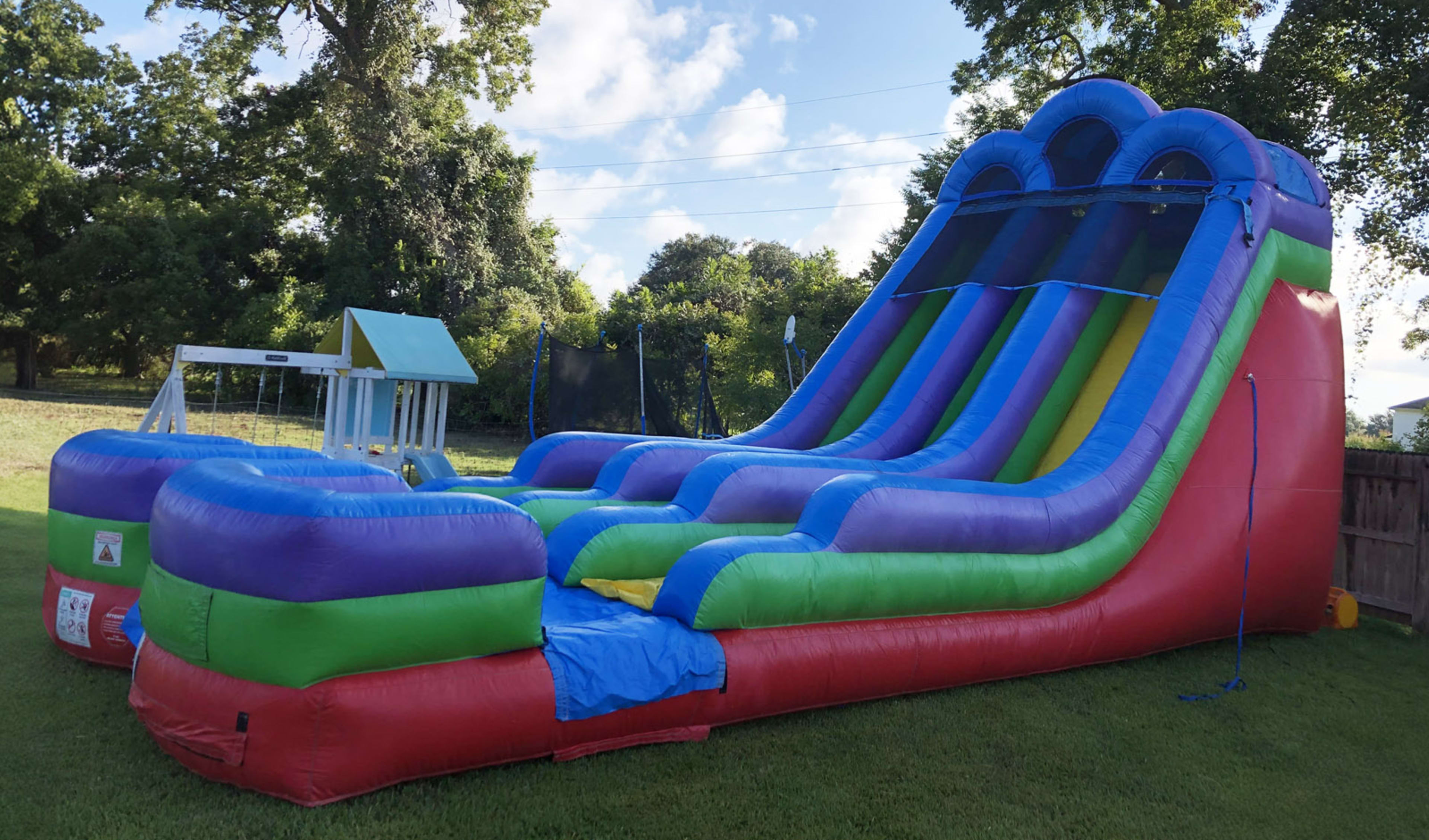 18ft Double Retro Water Slide