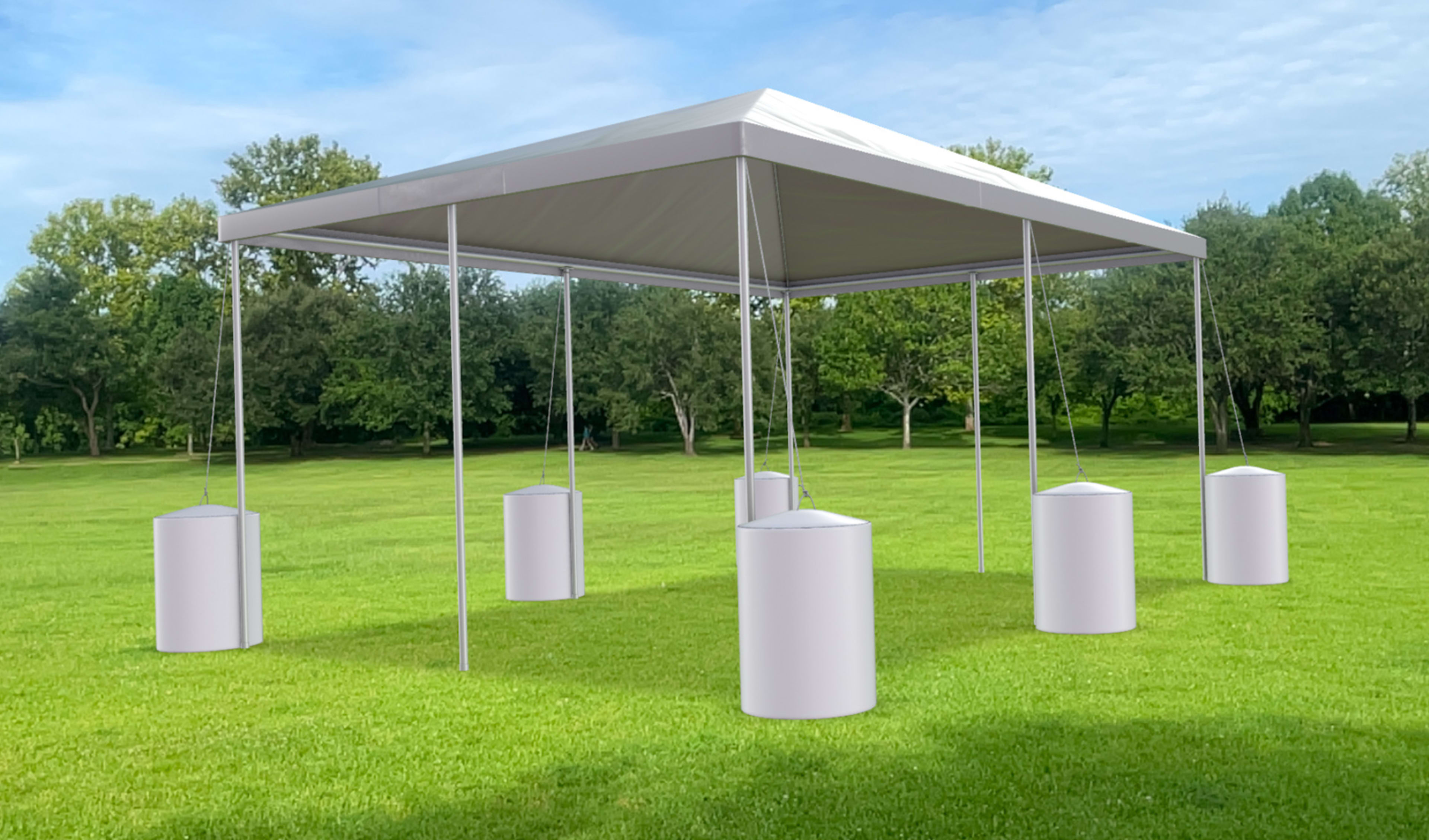 20ft x 30ft Frame Tent rentals on grass