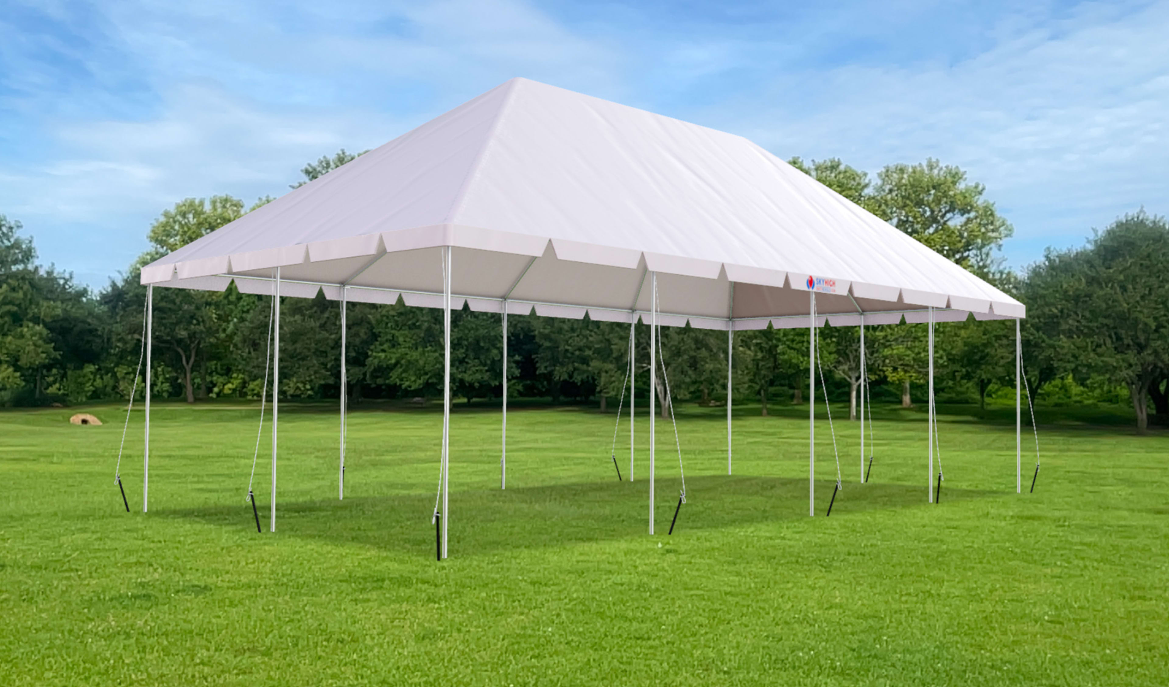 20ft x 40ft Frame Tent Rental on Grass