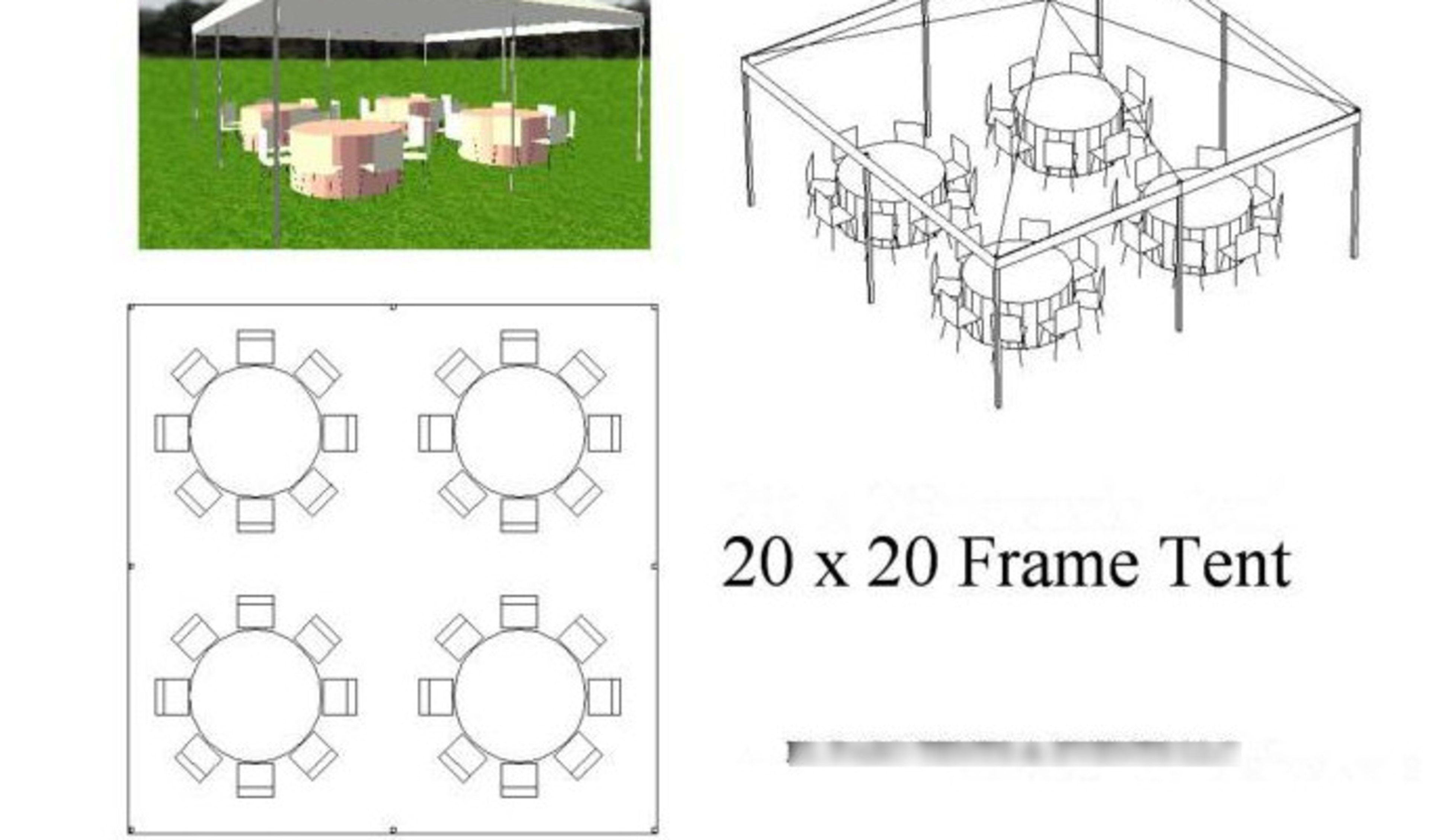 20ft x 20ft tent seating layout