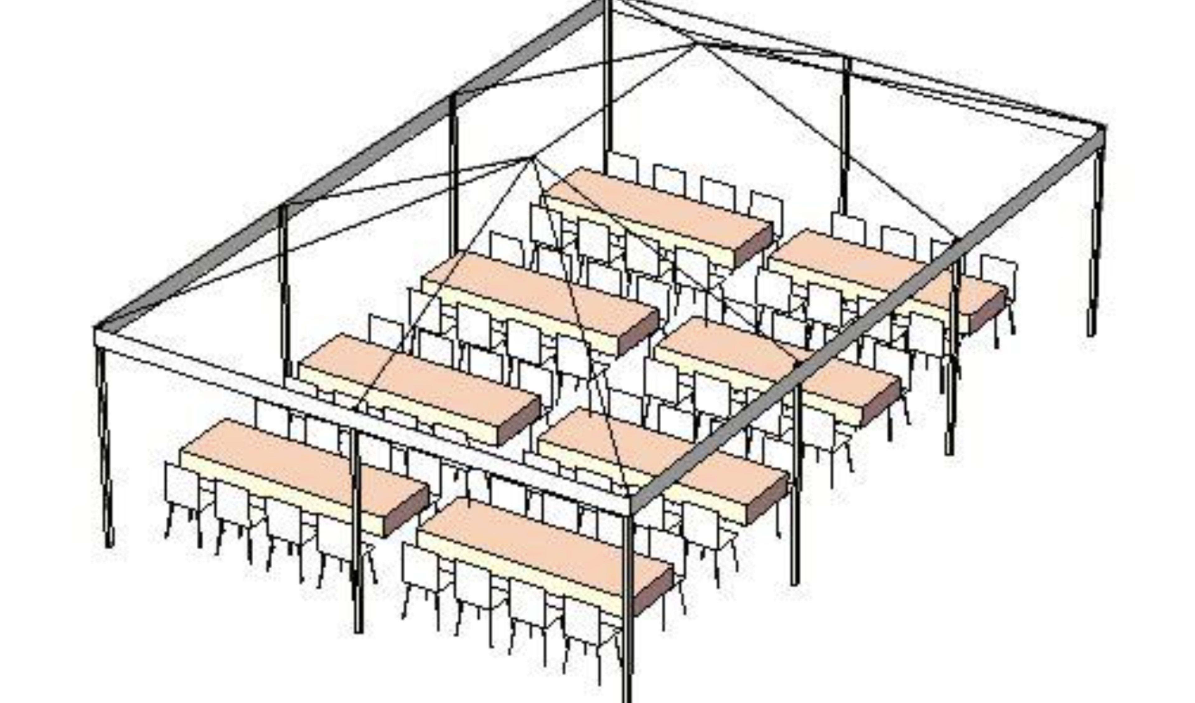20 x 30 Tent sample layout 