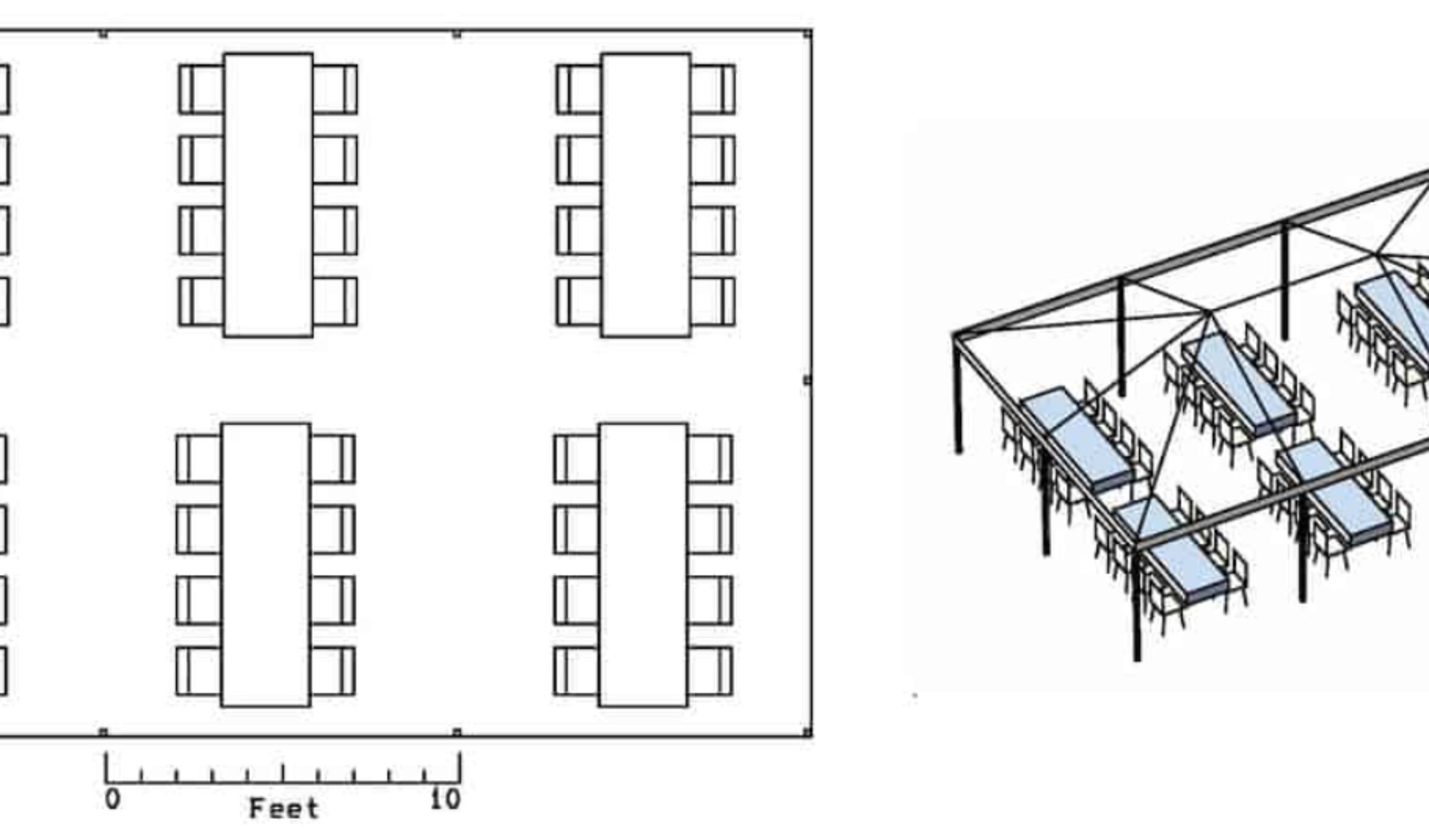 20 x 30 Tent layout