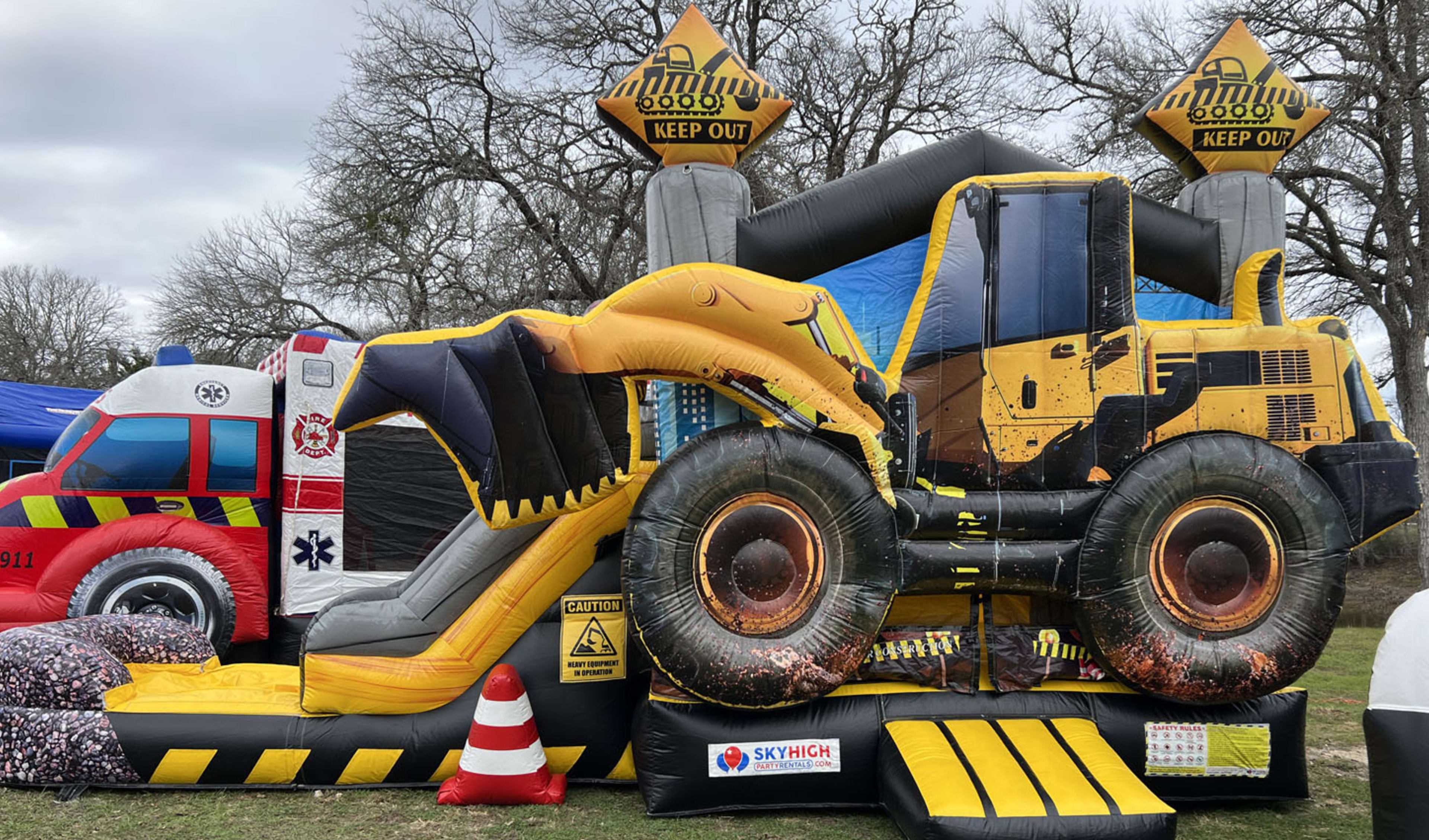 Excavator Construction Bouncer Combo