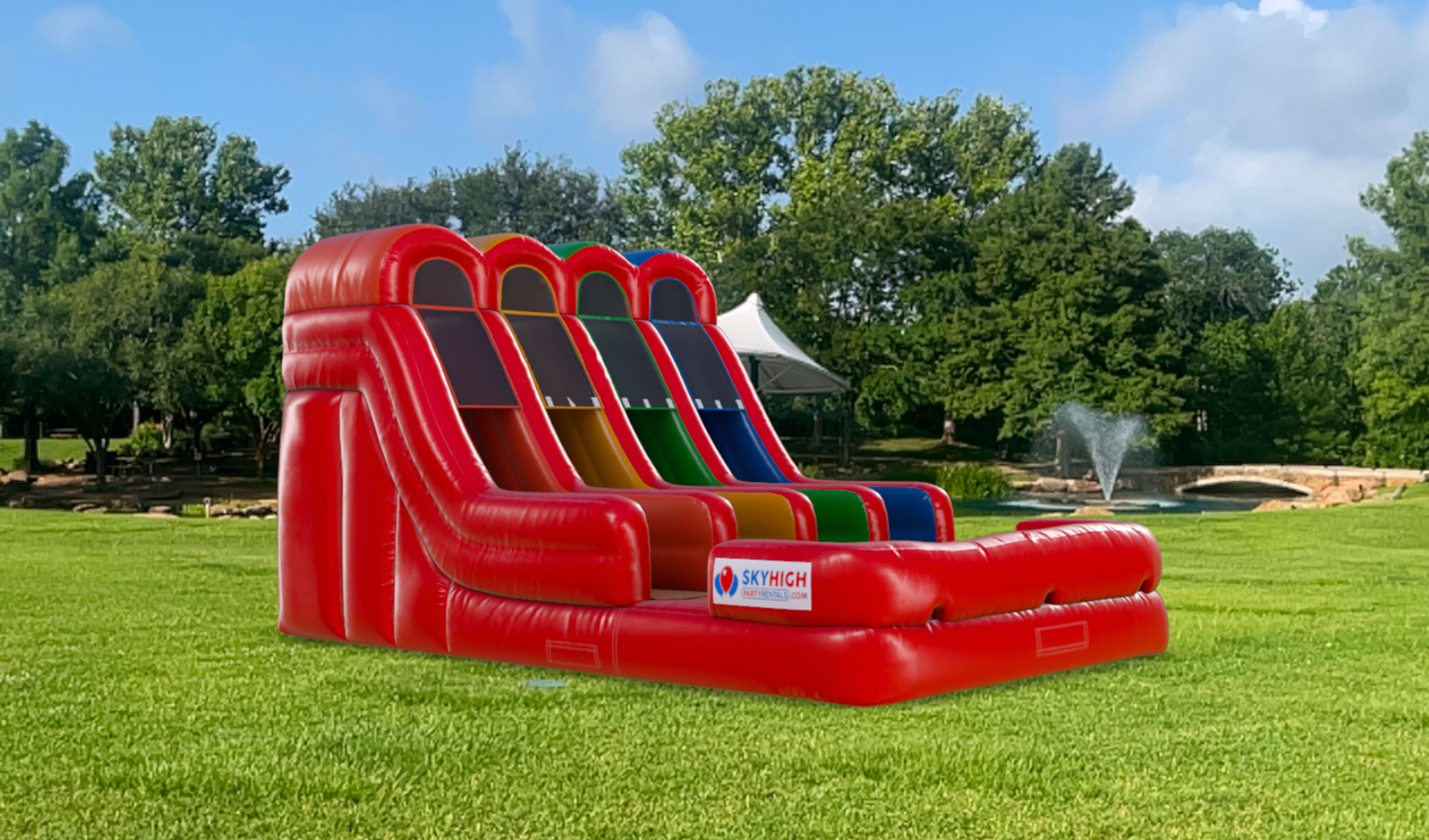 Triple Rainbow Toddler Water Slides Picture 2