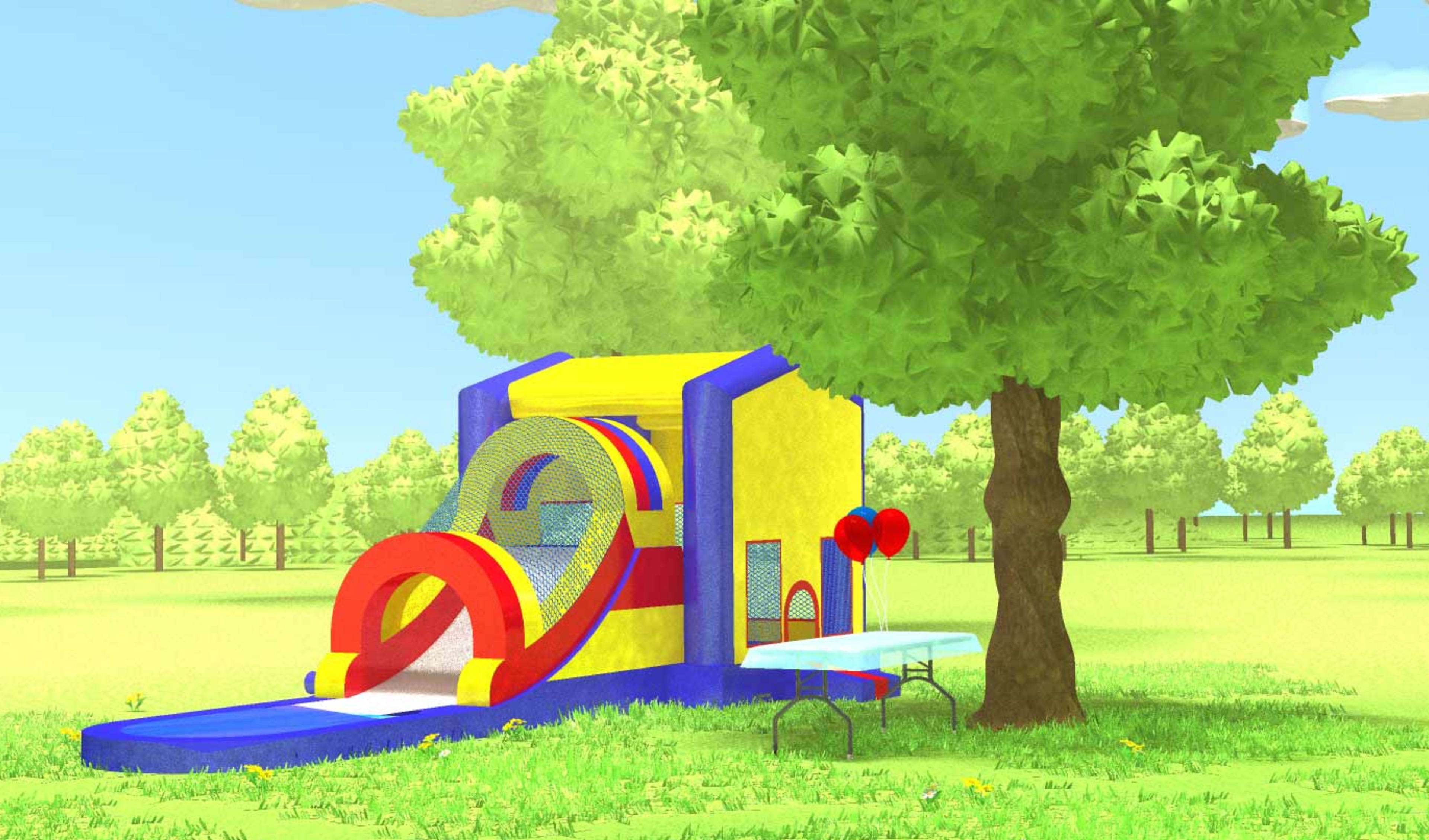 3in1 obstacle bounce house