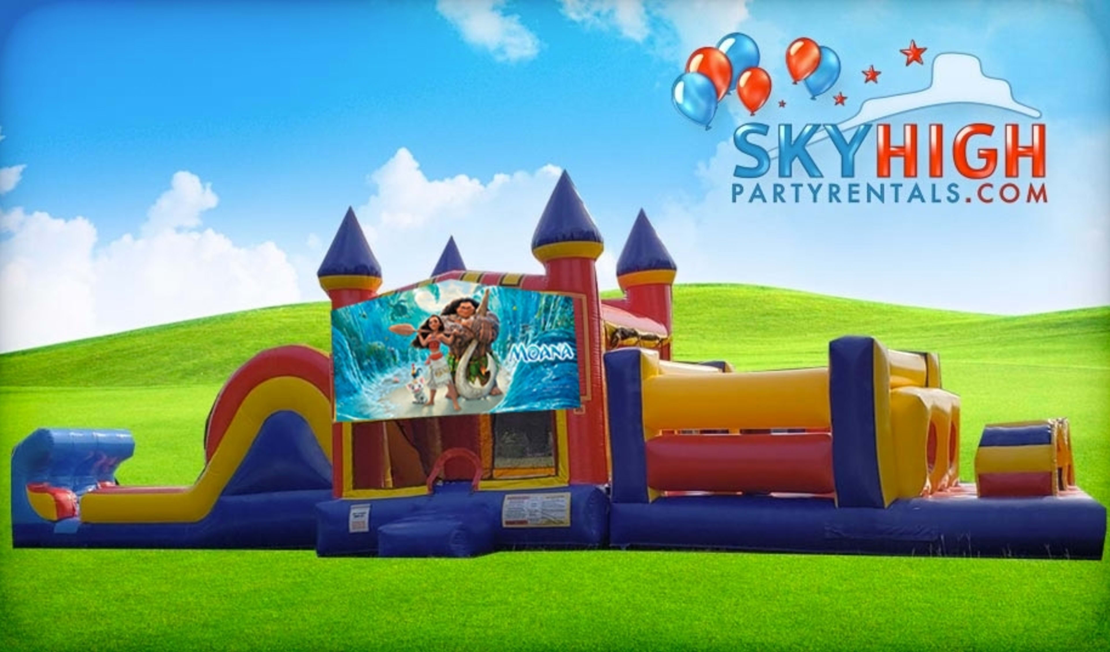 50ft Moana Obstacle w/ Wet or Dry Slide